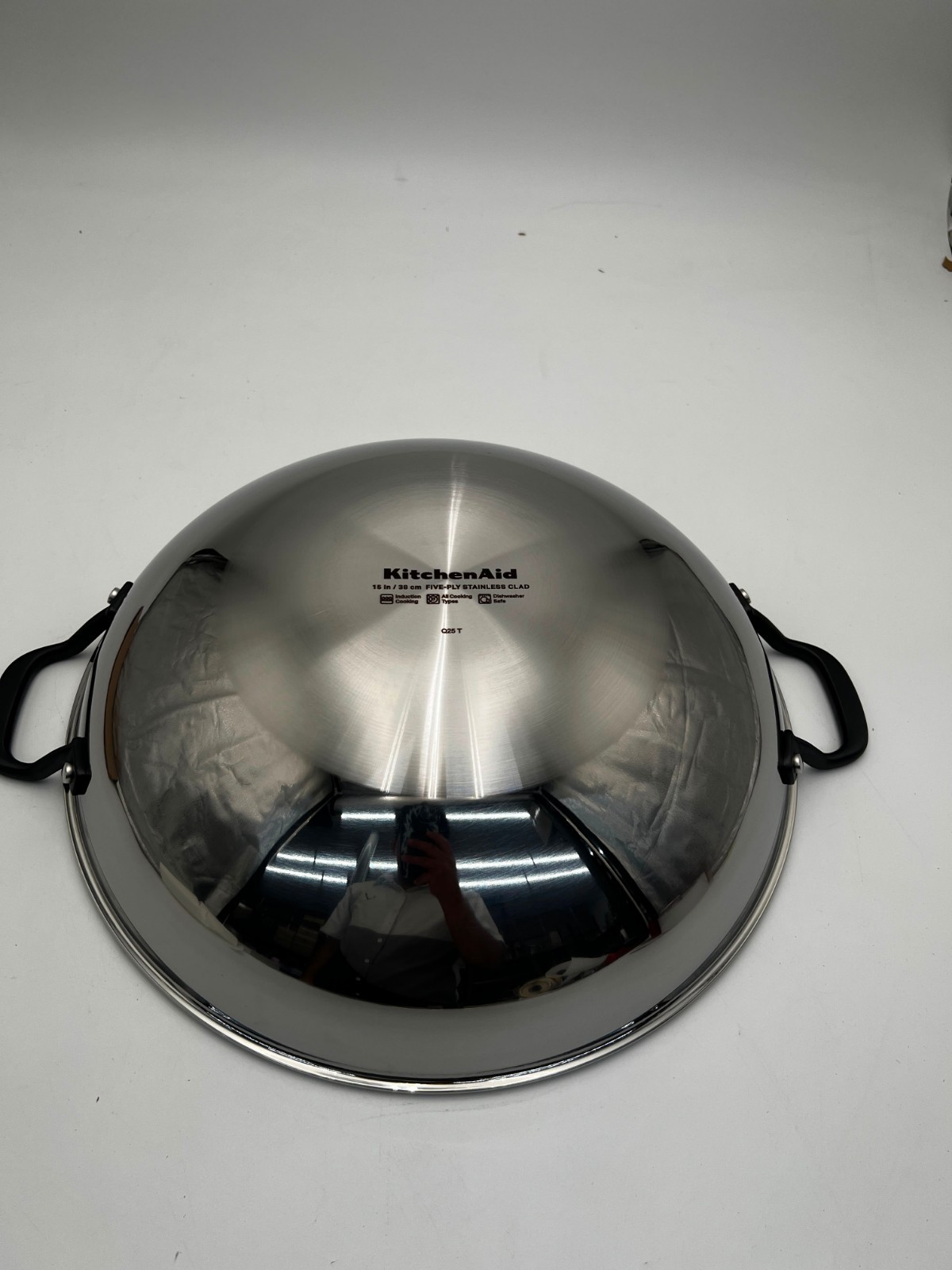 KitchenAid 5-Ply Clad Stainless Steel 15″ Wok Induction Oven Safe Dishwasher