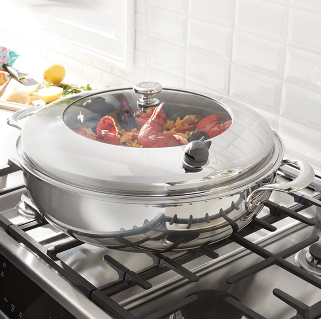 Princess House Vida Sana 5-Ply Stainless Steel 16-Qt. Deep Casserole (5591) New
