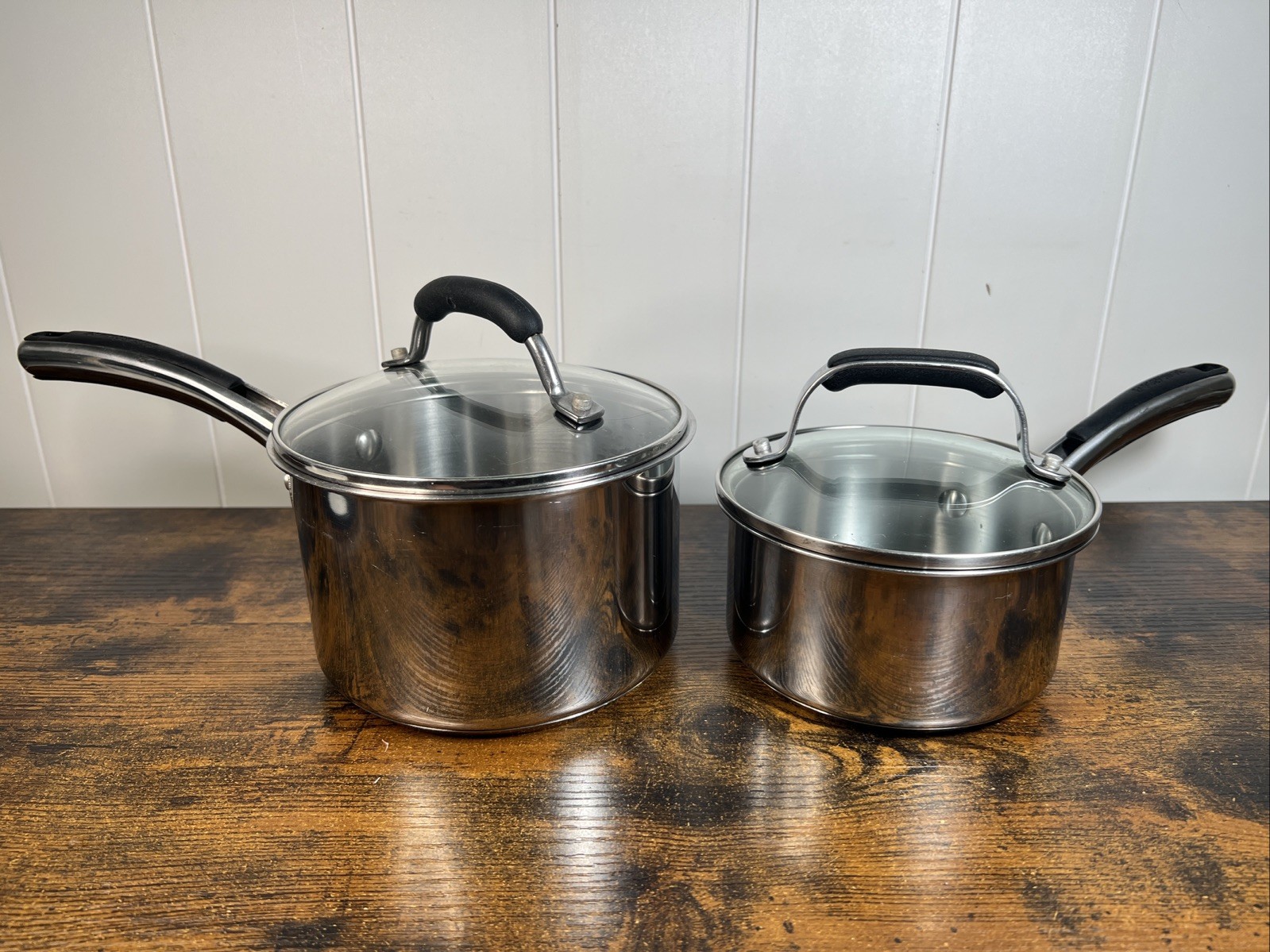 Farberware Millennium 1 & 2 Qt Saucepan W Glass Lid Stainless Steel Pot Rubber