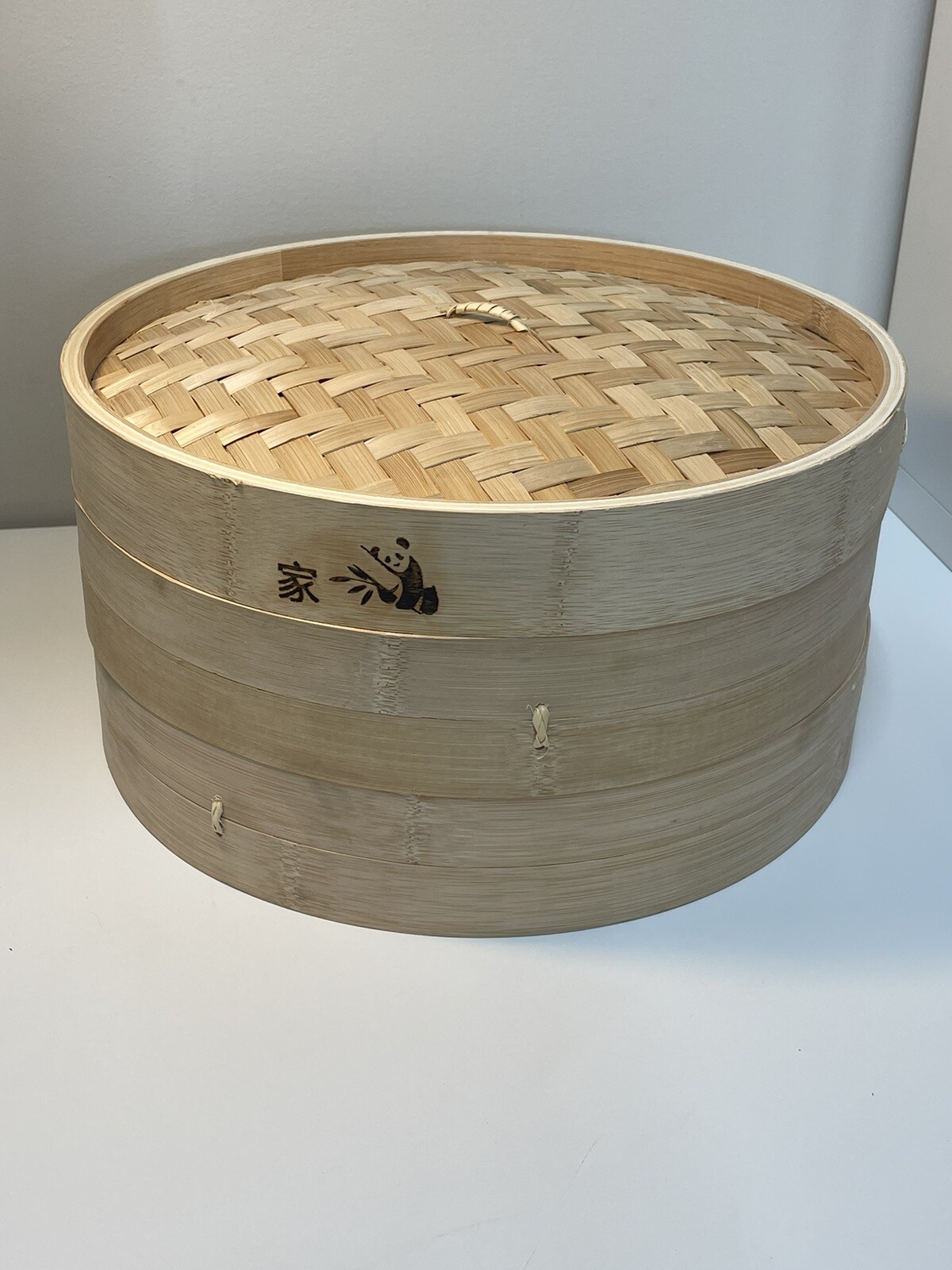 NEW 11 3/4″ Bamboo Steamer, with Chopsticks, 50 Steamer Liners, and Ceramic Dish