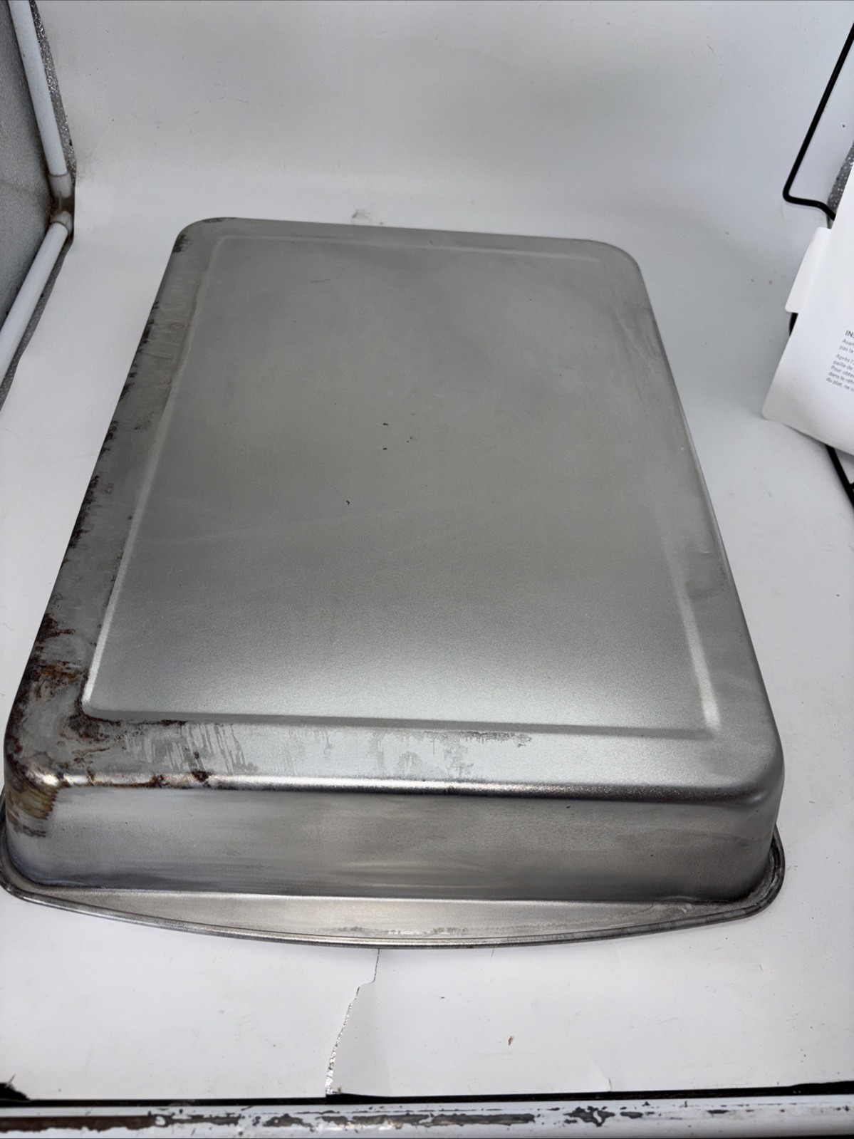 EZ Baker Large Steel bakeware Non-Stick Rack 17.2×12.7×2.7” Never Used READ