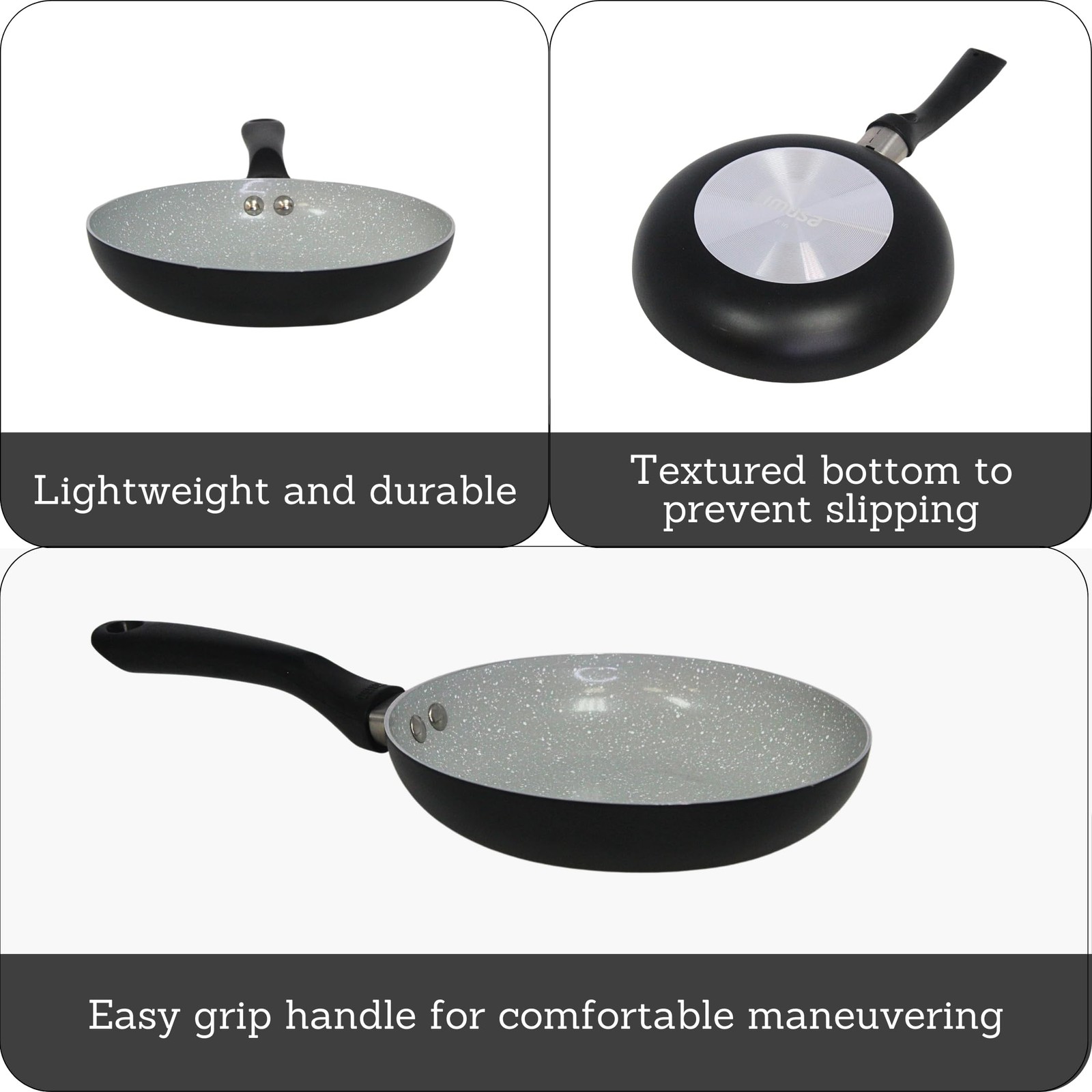 8″ Premier Ceramic Nonstick Fry Pan with Cool Touch Handle, Matte Black