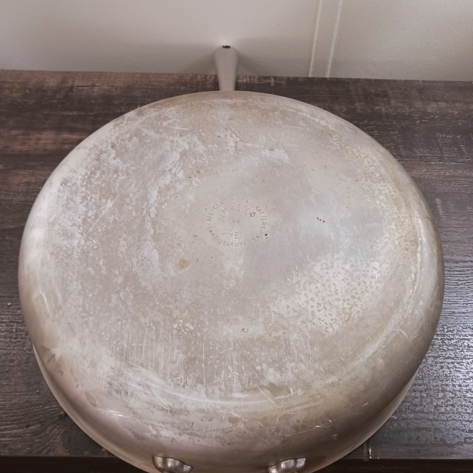 Vintage All Clad Master Chef 403 3qt Skillet Saute Frying Pan With Lid