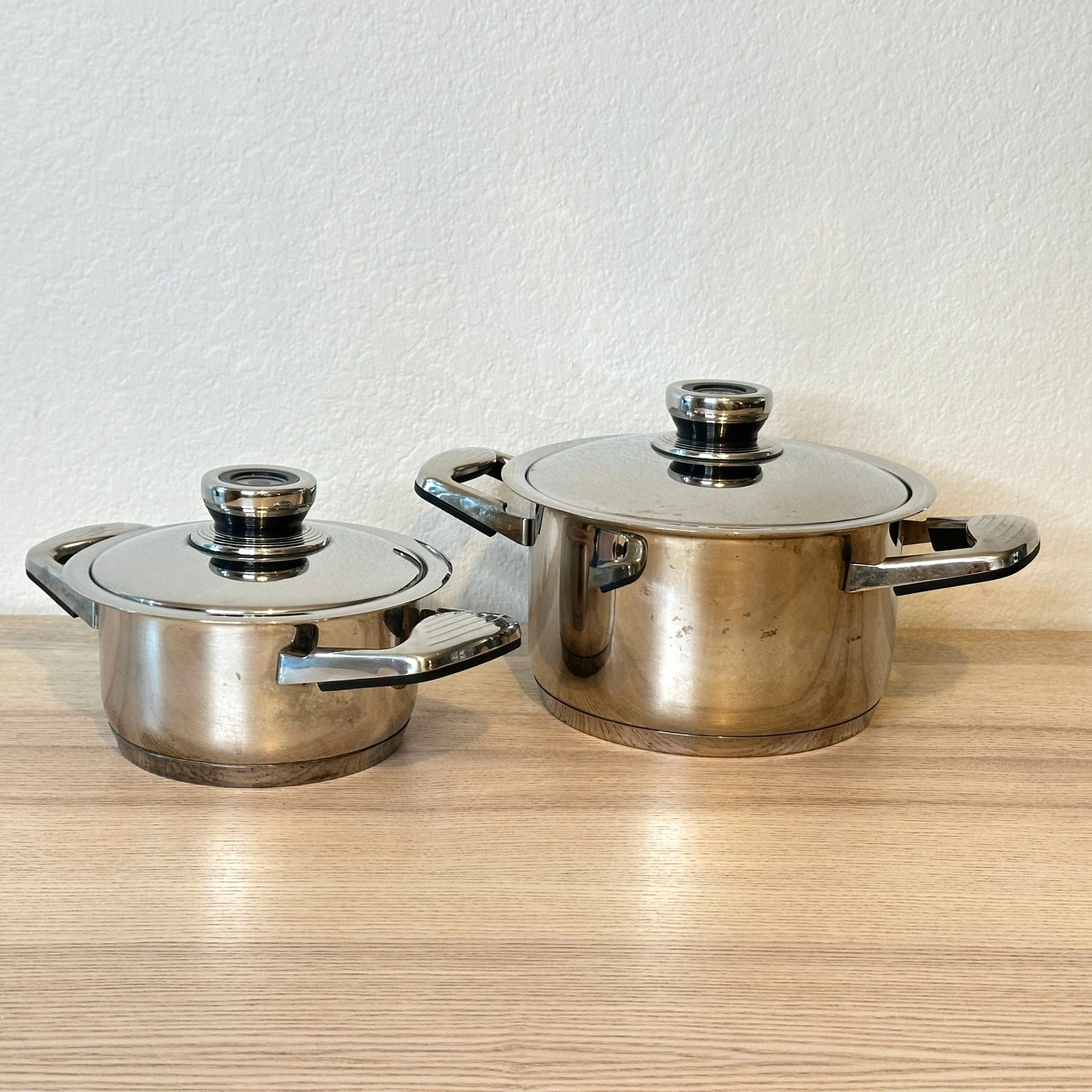Platinum Pro 24 Elements Cookware 1qt & 3qt Sauce Pot Pair T304 Stainless Steel
