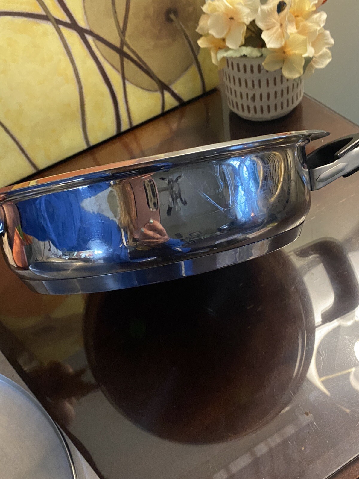 NUTRI-STAHL 24 ELEMENT, 10″ Nutri Thermic Base SAUCEPAN/ SKILLET WITH LID