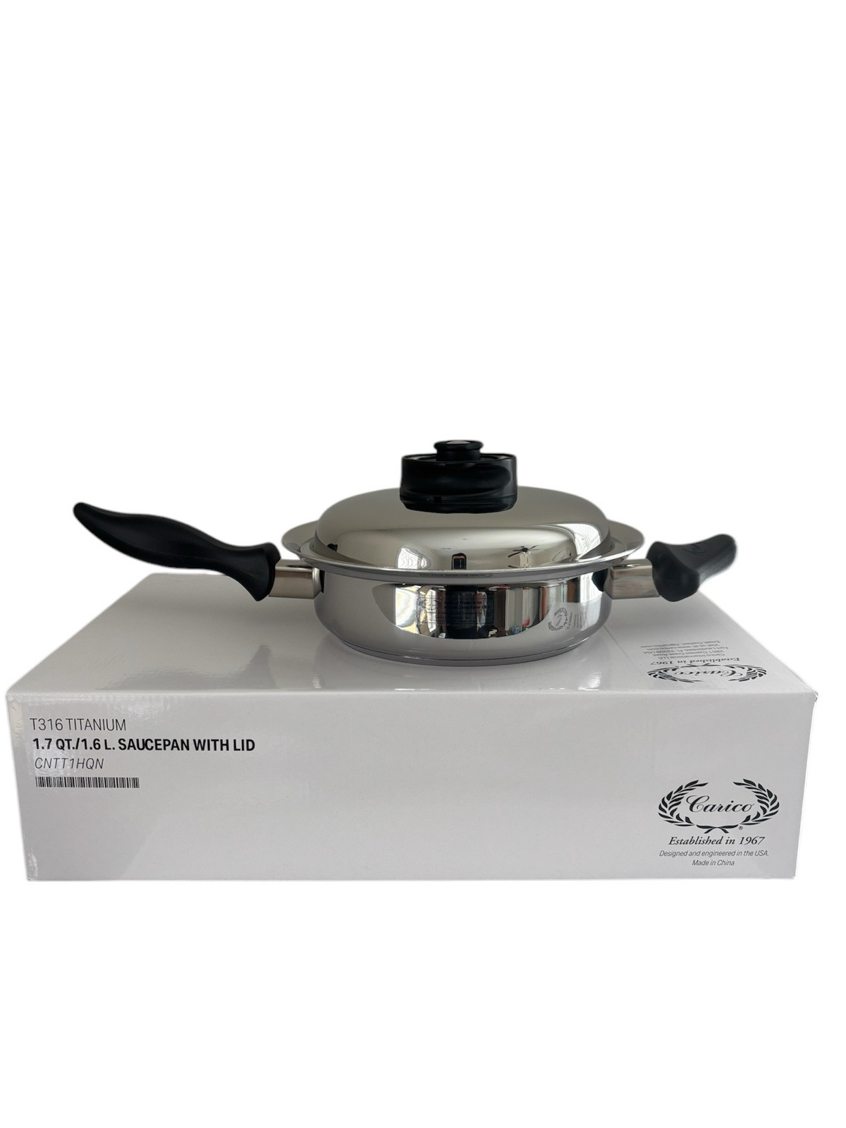 Carico Ultra-Tech II Ultra Core Stainless Steel 1.7Qt Sauce Pot Vent Thermo Lid