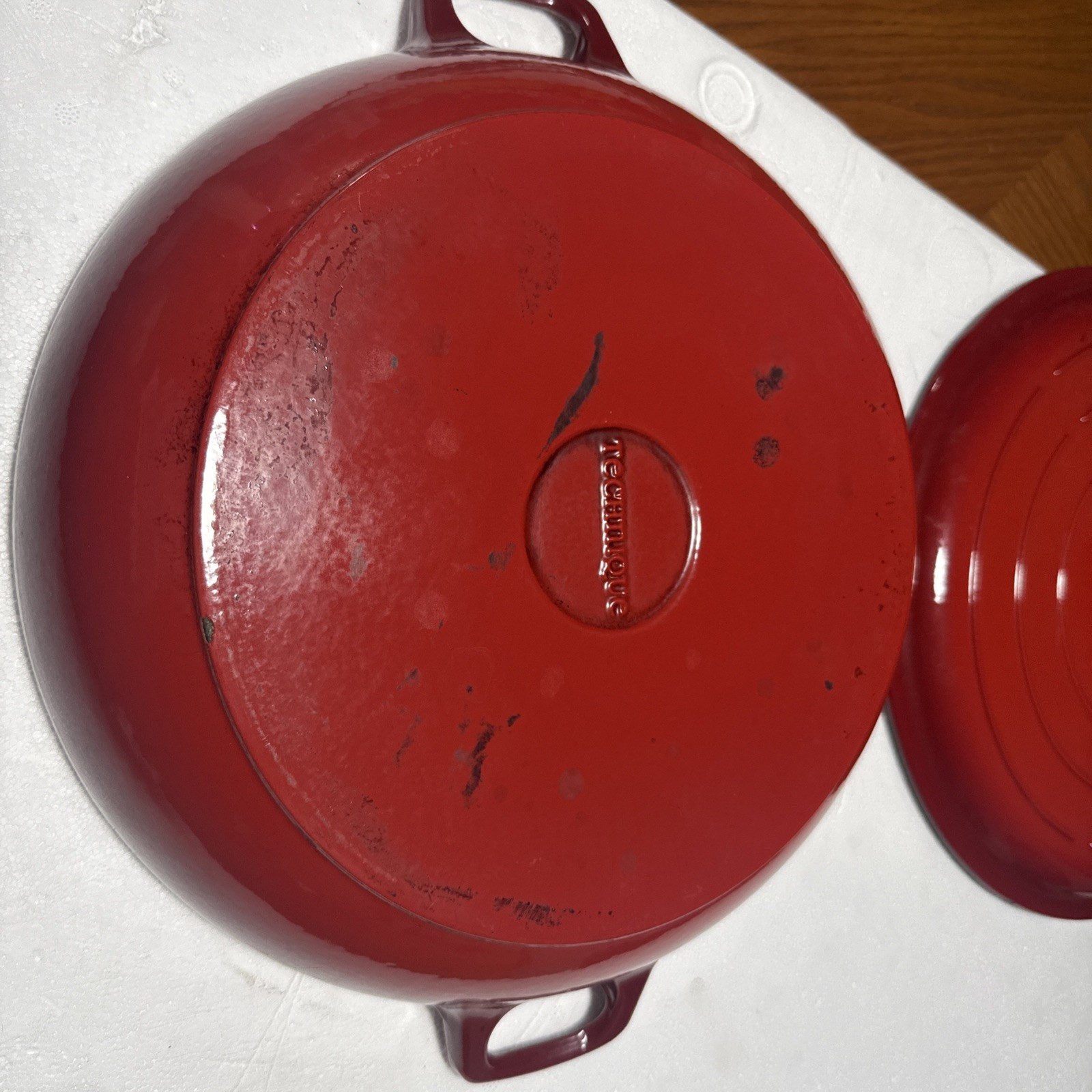 Technique Cast Iron Braiser Red Enameled Covered Casserole Dutch Oven