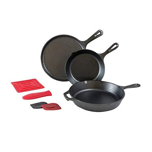 Lodge L6SPB41 Essential Skillet Set, 7-Piece, Black