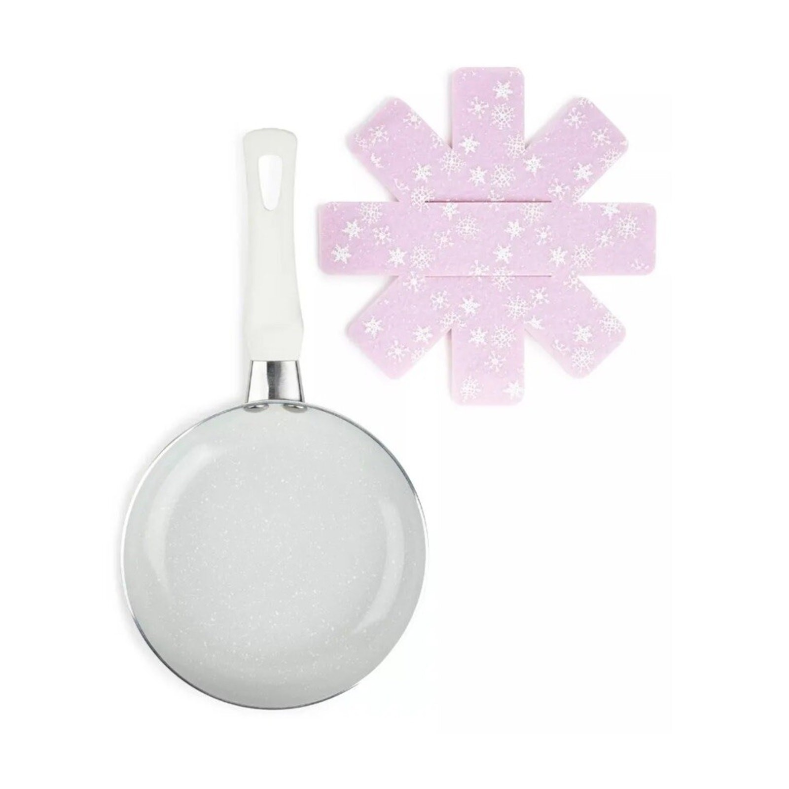 Brooklyn Steel Co. 2 Pc Mini Fry Pan With Felt Protector – Pink Snowflakes