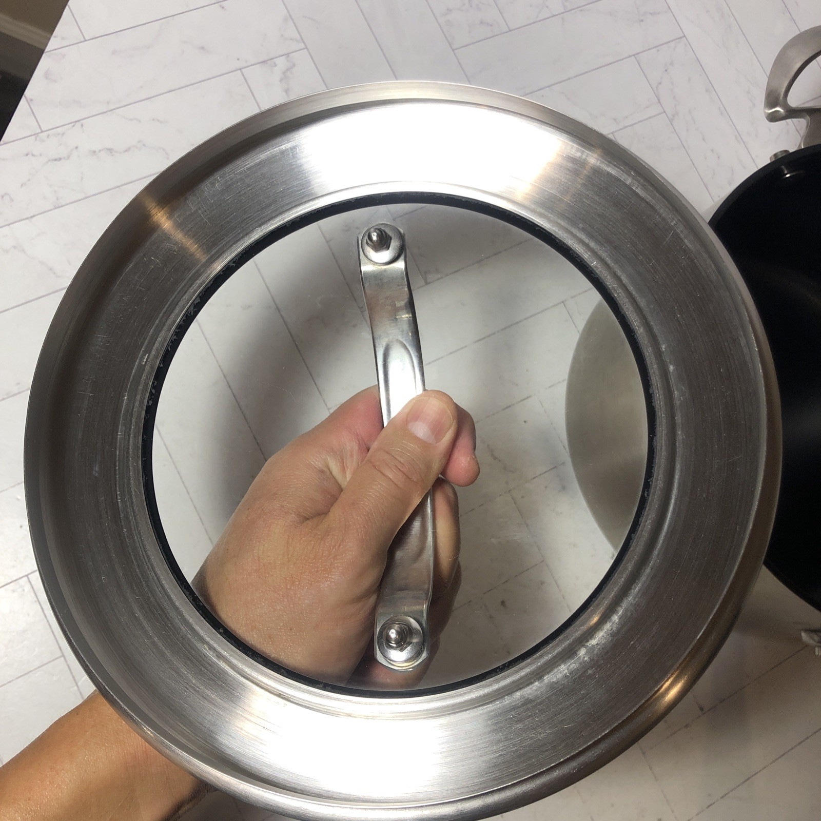 Scanpan Ctx M-03 3.25 Quart Sauce Pot Ceramic Titanium Induction w Lid CLEAN