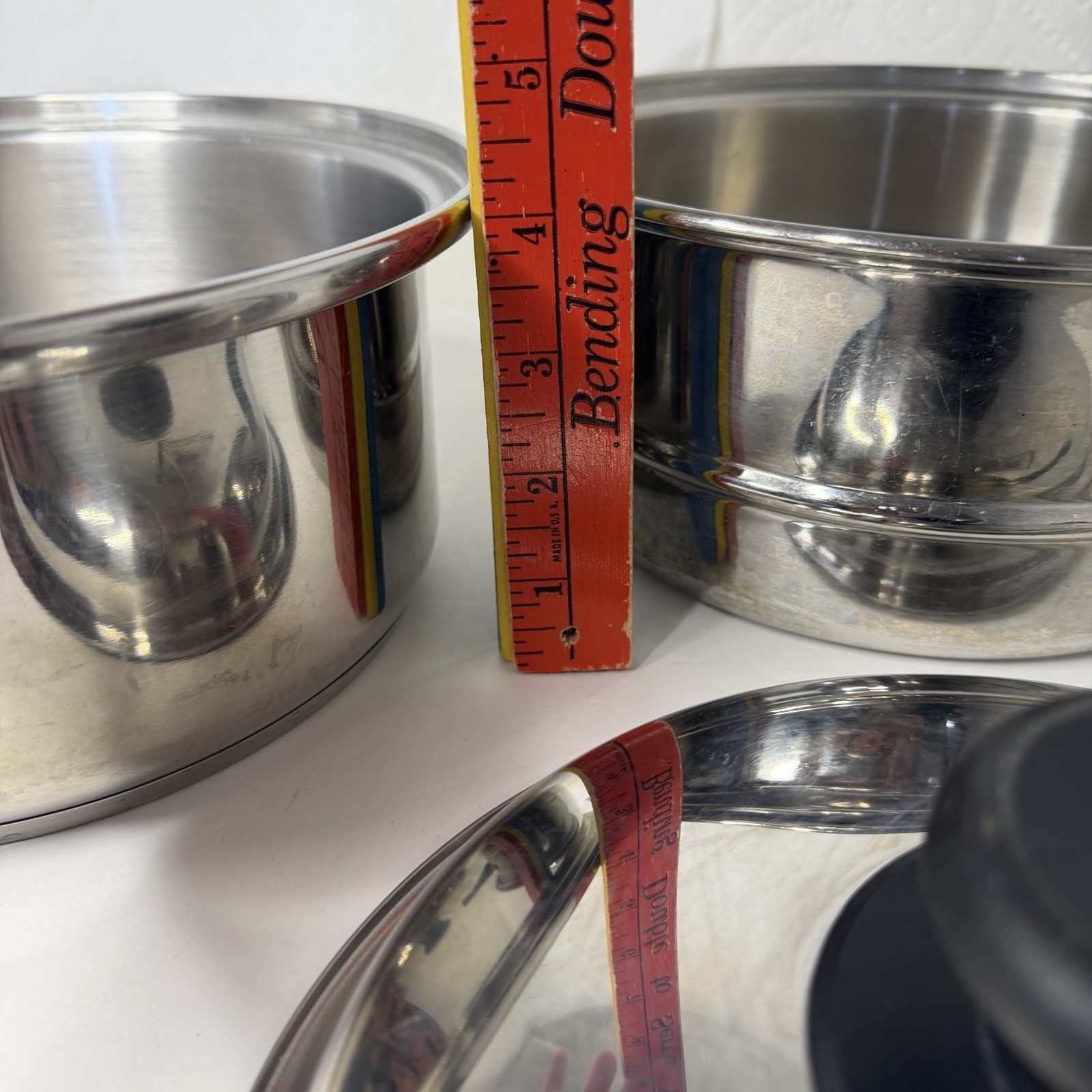 VAPO SEAL Sauce Pan 9” w Steamer Basket & Lid 7 Ply Surgical Stainless Steel