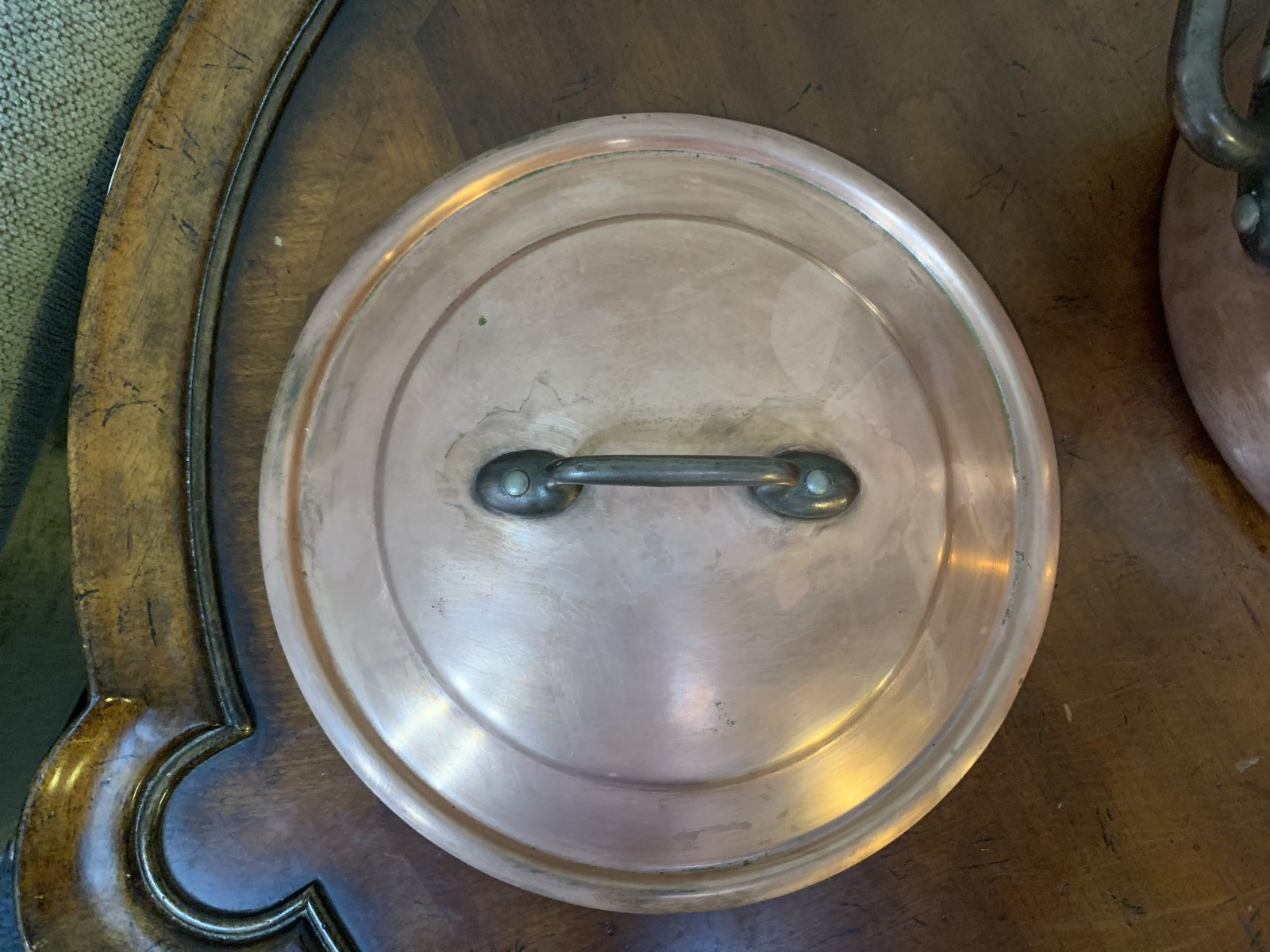 Vintage Solid Copper Dutch Oven Stockpot 8 qt with Lid # 28 Heavy & Sturdy