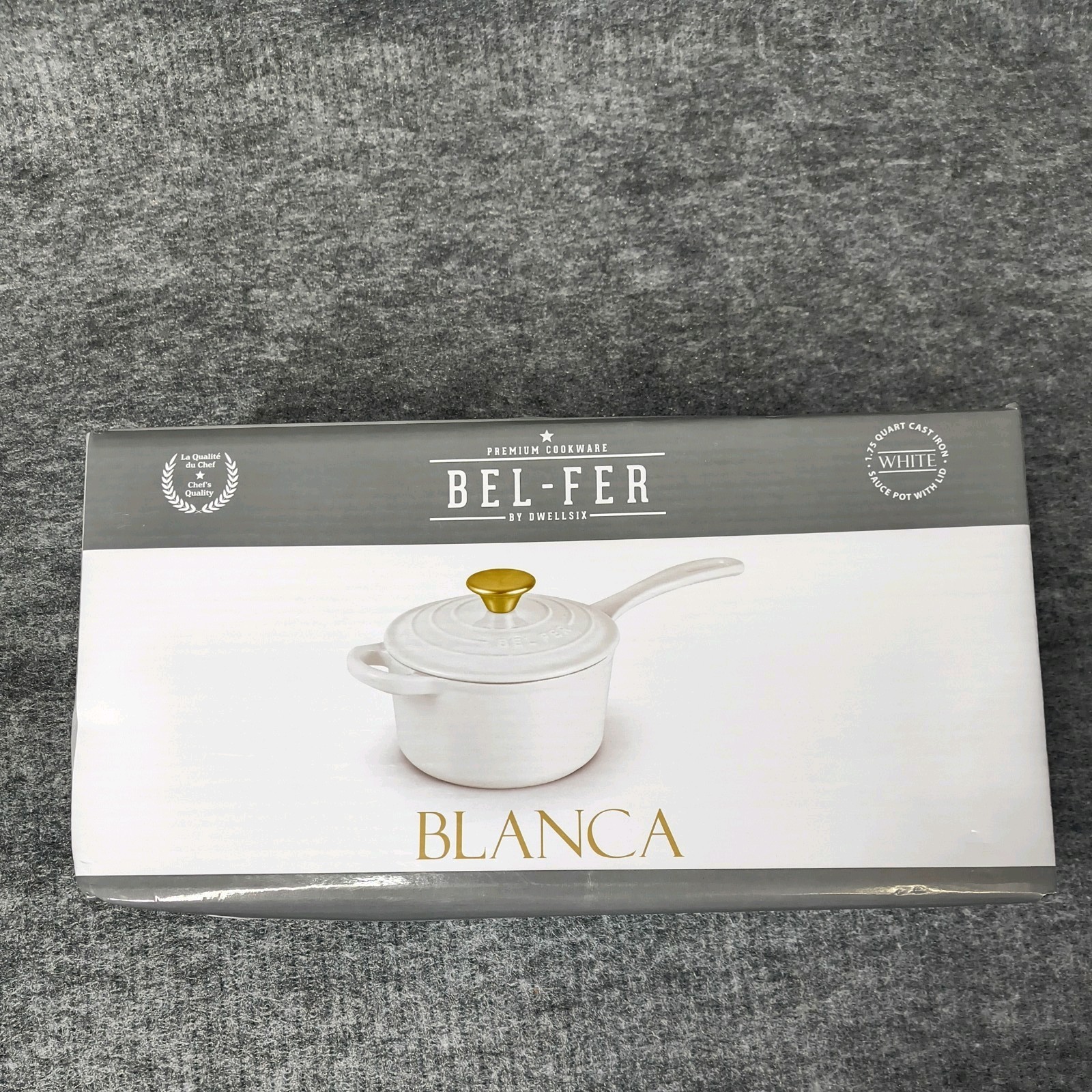 Bel-Fer by Deellsix 1.75 Qt Cast Iron Sauce Pot w/Lid NEW IN COX
