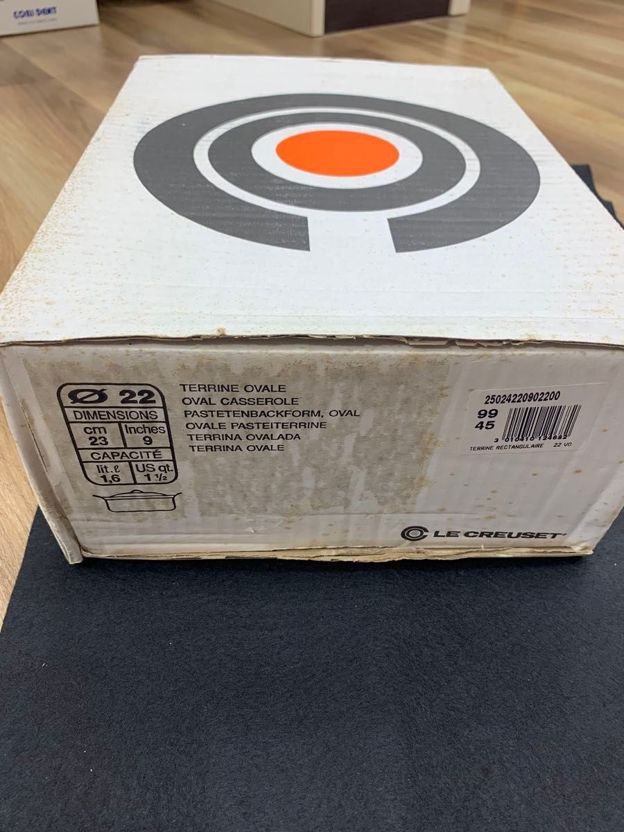 Le Creuset 22cm Terrine Rectangle Casserole Dish Orange Unused w/ Box TB04