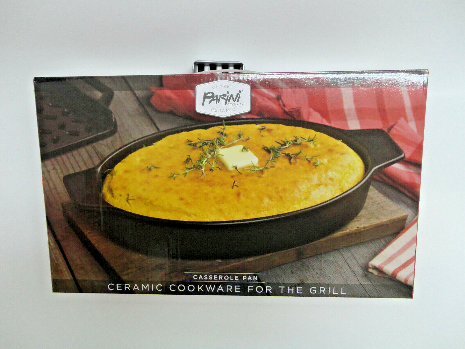 Ceramic Cookware For The Grill Casserole Pan 8.5” x 14.8” x 2.2” Oven Safe NEW