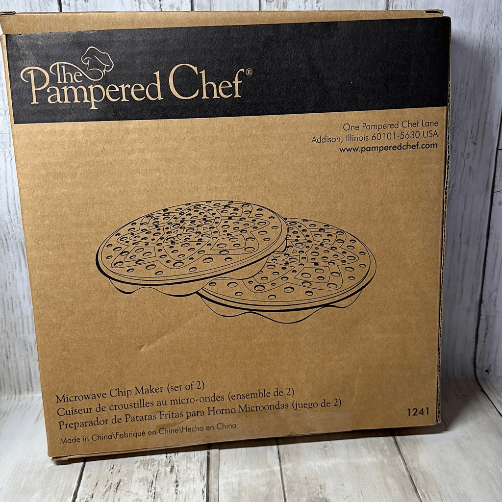 The Pampered Chef Microwave Chip Maker Set of 2 NEW