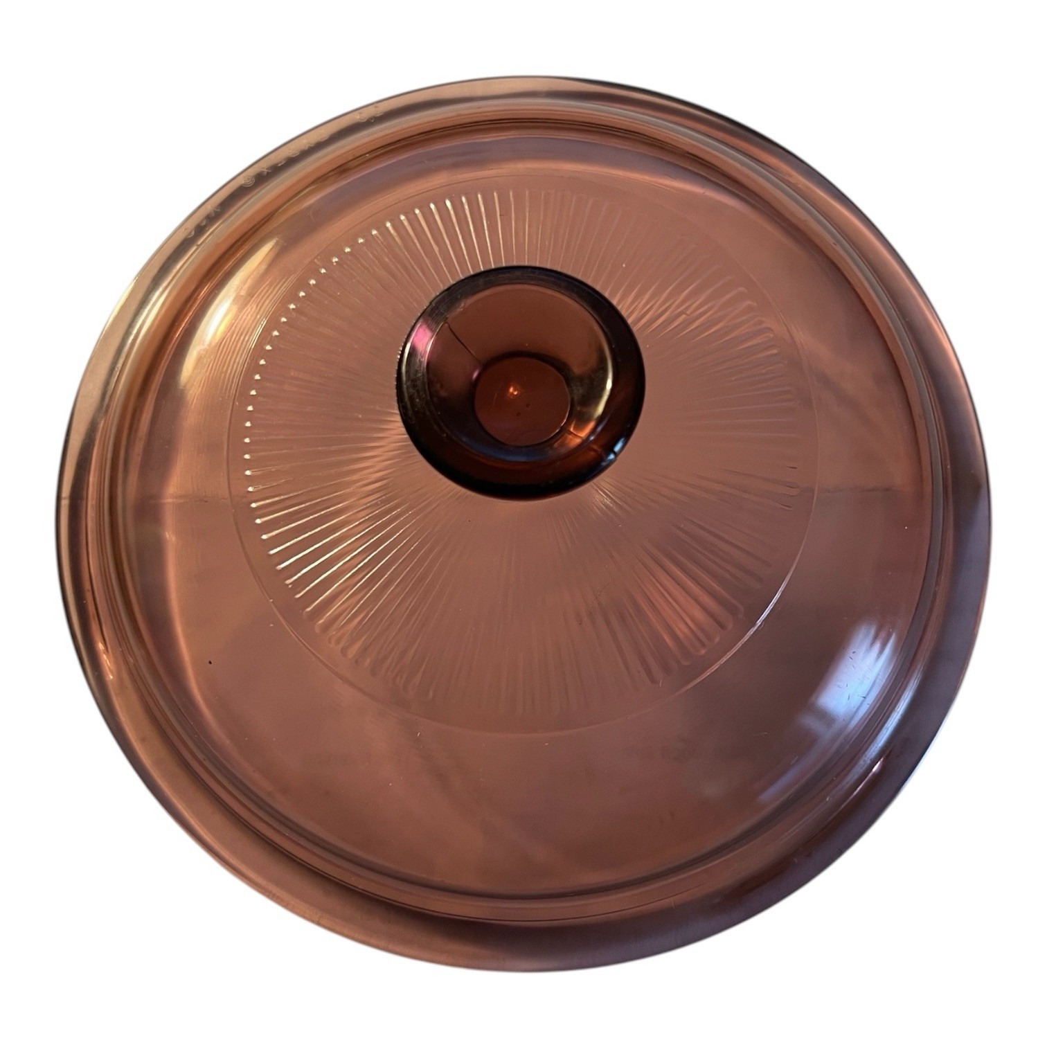 Pyrex Visions Cranberry Glass Replacement Lid 6.375 Inch for V1B and V30B