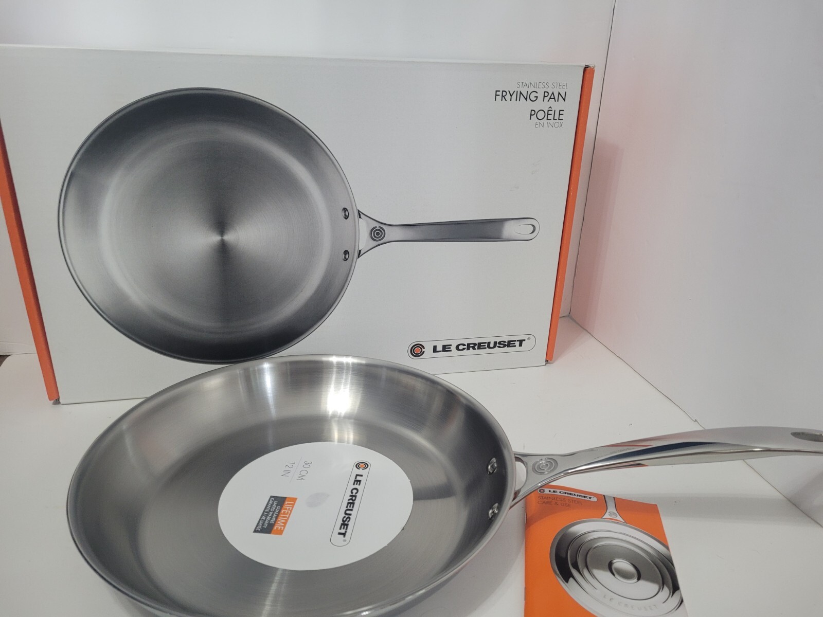 Le Creuset Tri-Ply Stainless Steel 12-Inch Fry Pan * NEW *