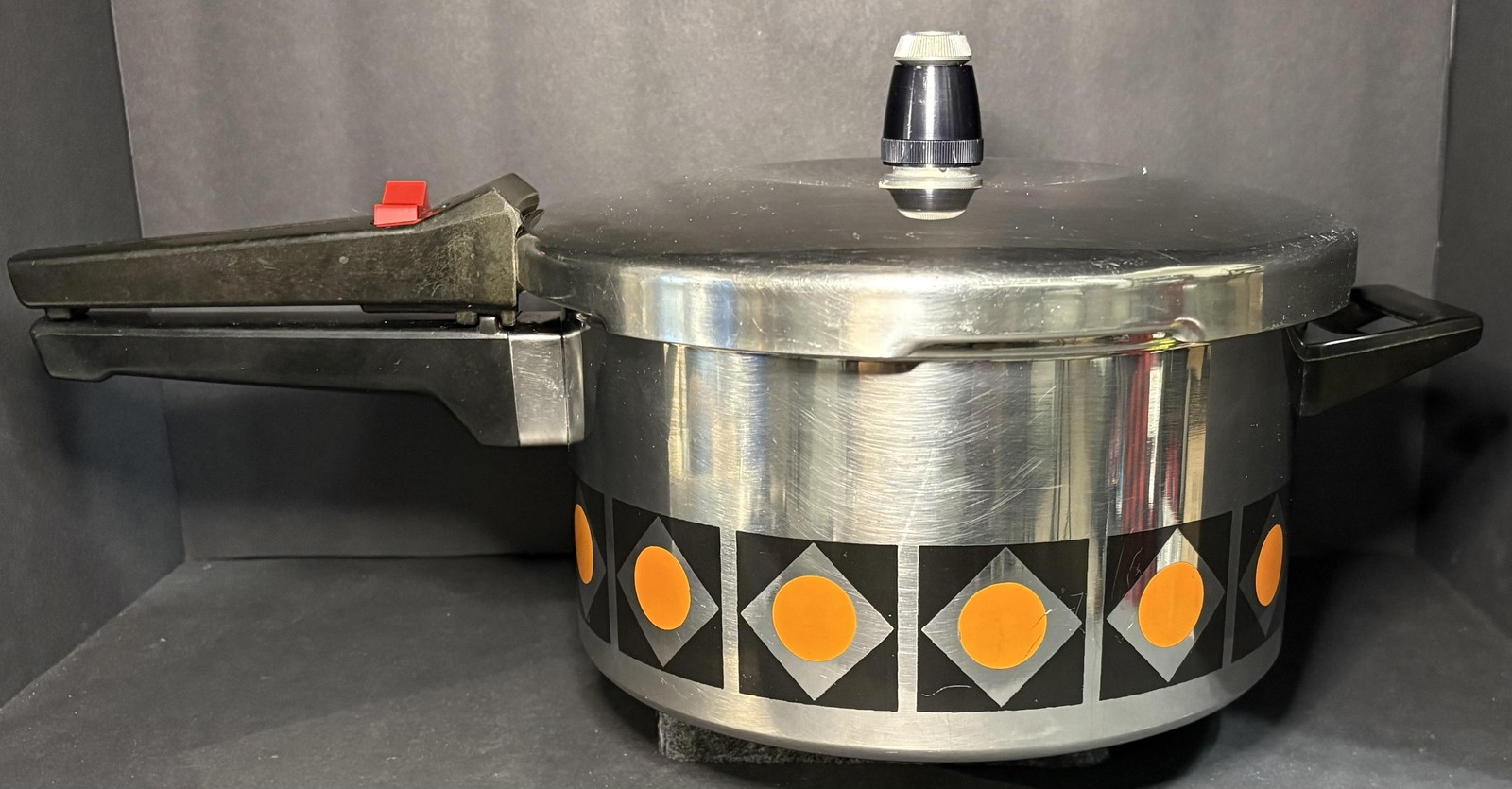 Vintage Klippomat 480 Pressure Cooker Stockpot 9.8in Silver Lid Gas Electric