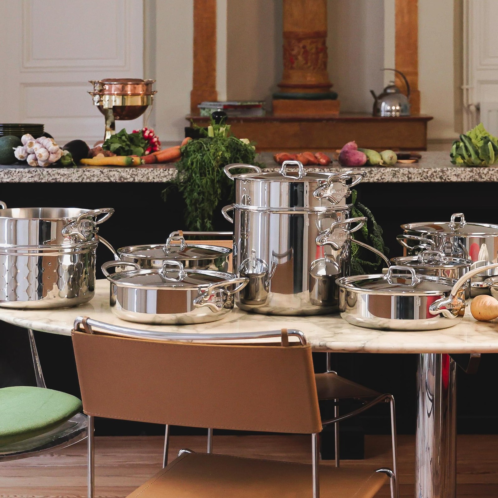 M’Urban 4 Tri-Ply Polished Stainless Steel Sauce Pan With Lid And Cast Stainless