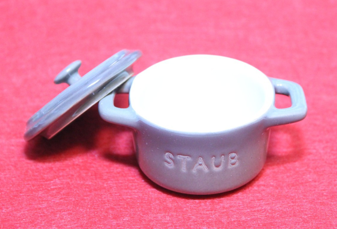 Staub Mini Stoneware Pot Coquette with Lid Super Tiny Dutch Oven Miniature 1.5″