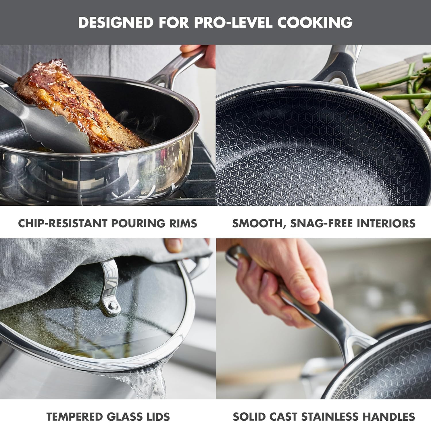Spectra 10-Piece Cookware Set, Induction-Ready, Nonstick & Oven Safe