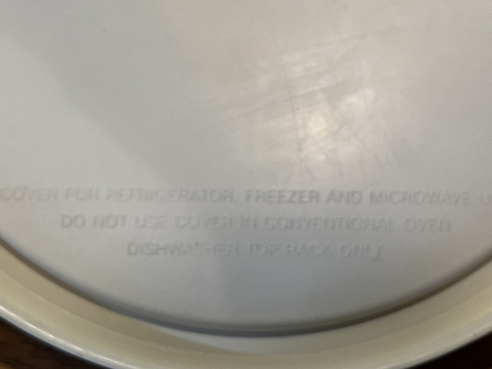 Corning Ware F-5-PC French White Round Plastic Replacement Lid