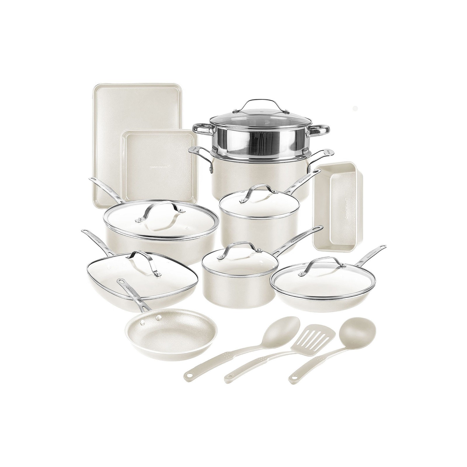 Gotham Steel Nonstick Pots and Pans 20 Pcs Set Ceramic Cookware Bakeware Kitchen