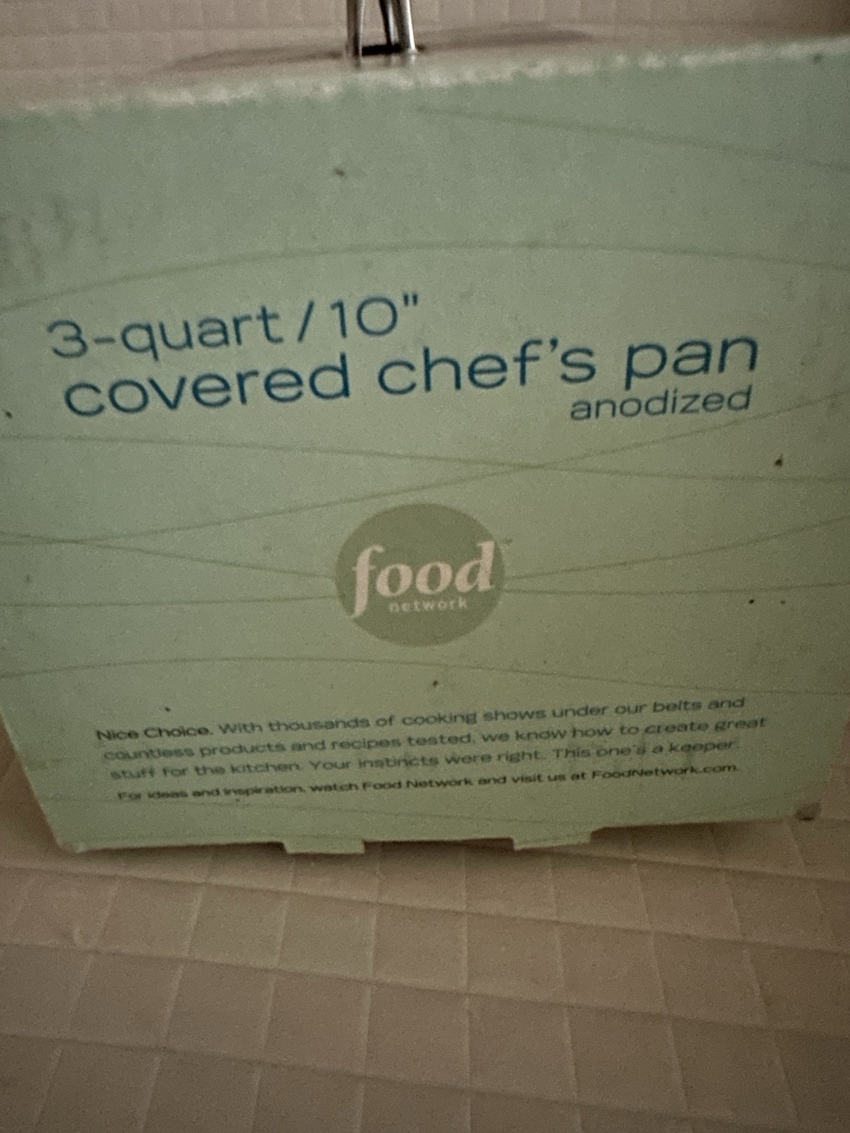 Food Network 3Qt 10 Inch Covered Chef’s Pan with Lid Nonstick Dark Grey NEW