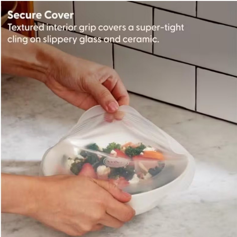 Best W&P Reusable Silicone Stretch Lid Set of 6 Circular Lids, Dishwasher Safe