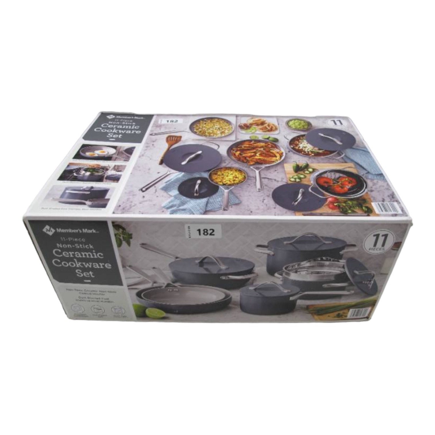 Member’s Mark 11-Piece Modern Ceramic Cookware Set, Gray