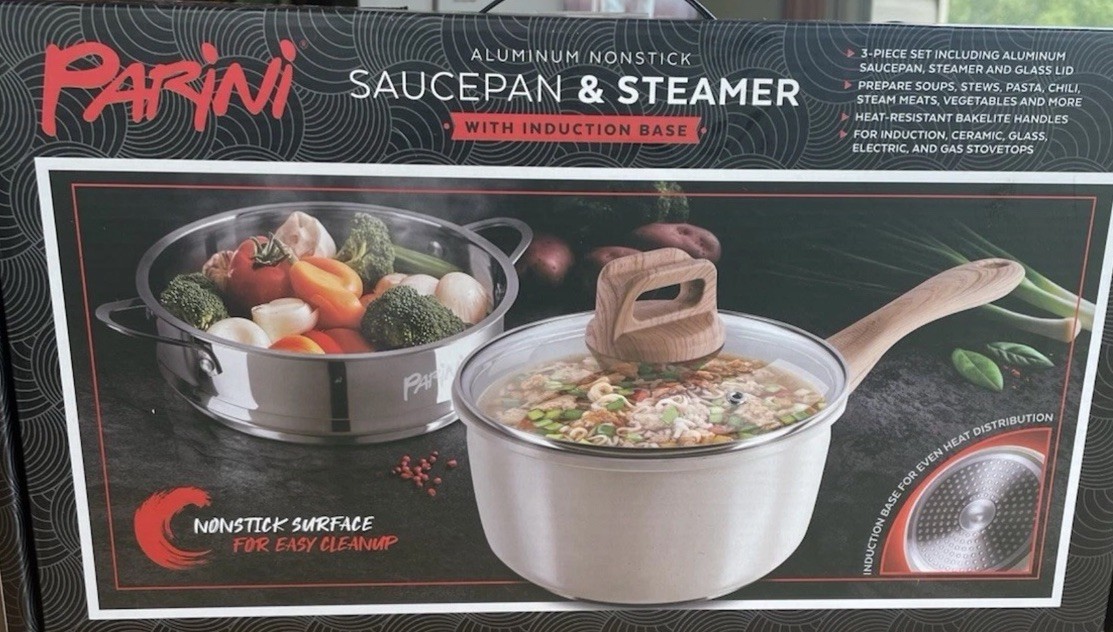 Parini Saucepan And Steamer With Induction Base Brand New!