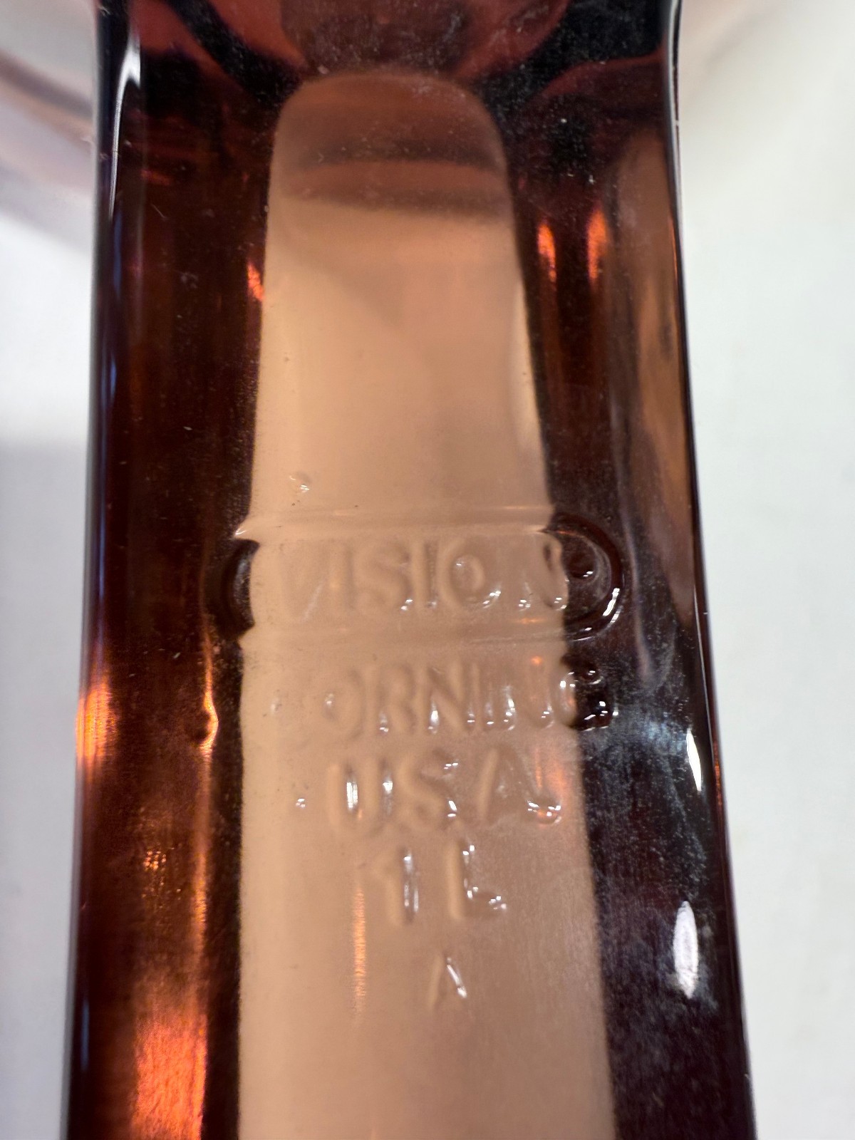 Corning Vision Ware Amber Glass 1L Liter Sauce Pan with Spout and Lid