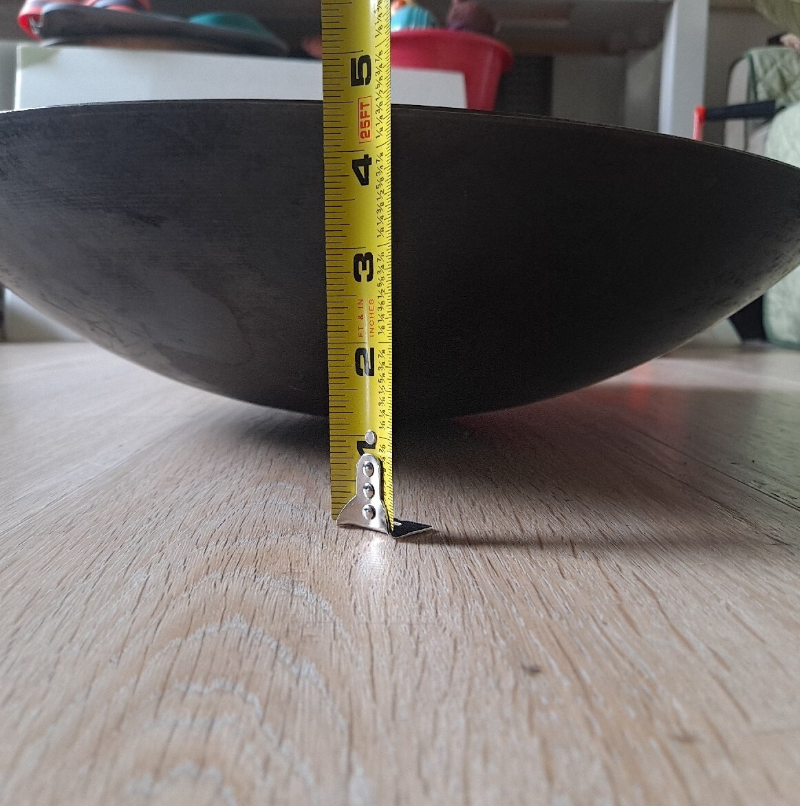 Vintage Commercial Carbon Steel Wok Chinese 17.5″ Welded Handle Industrial Lid