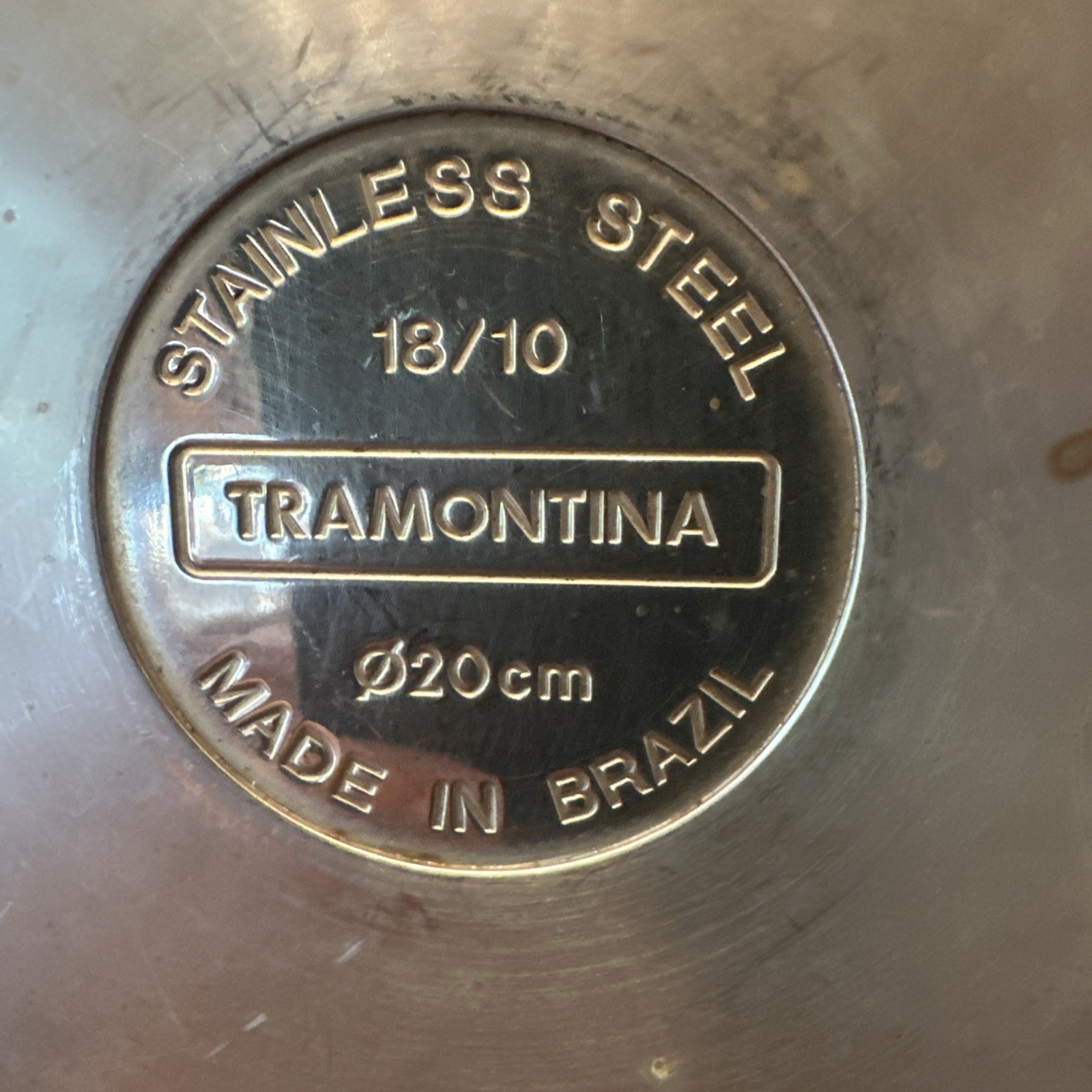 TRAMONTINA 18/10 Stainless Steel STOCK POT w/ Lid 20cm Made In Brazil