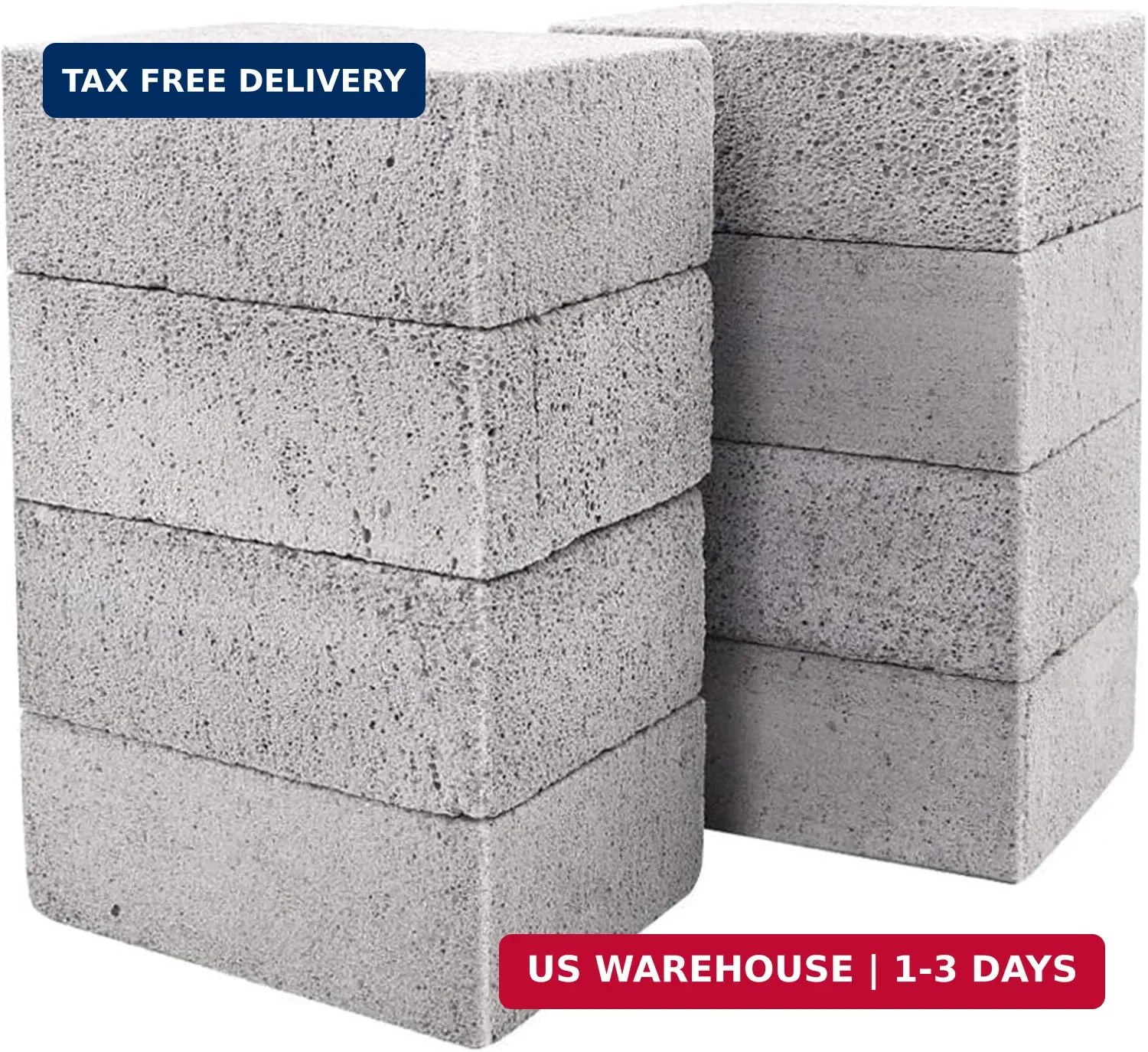8 Pack Grill Brick & Griddle Stone Cleaning Block, Pumice Stone for Cleaning Ove