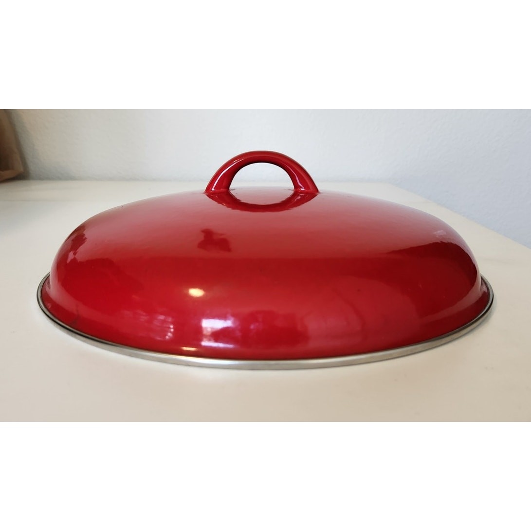 Red Enameled Replacement Lid for Dutch Oven or Pot 11 1/4″ diameter