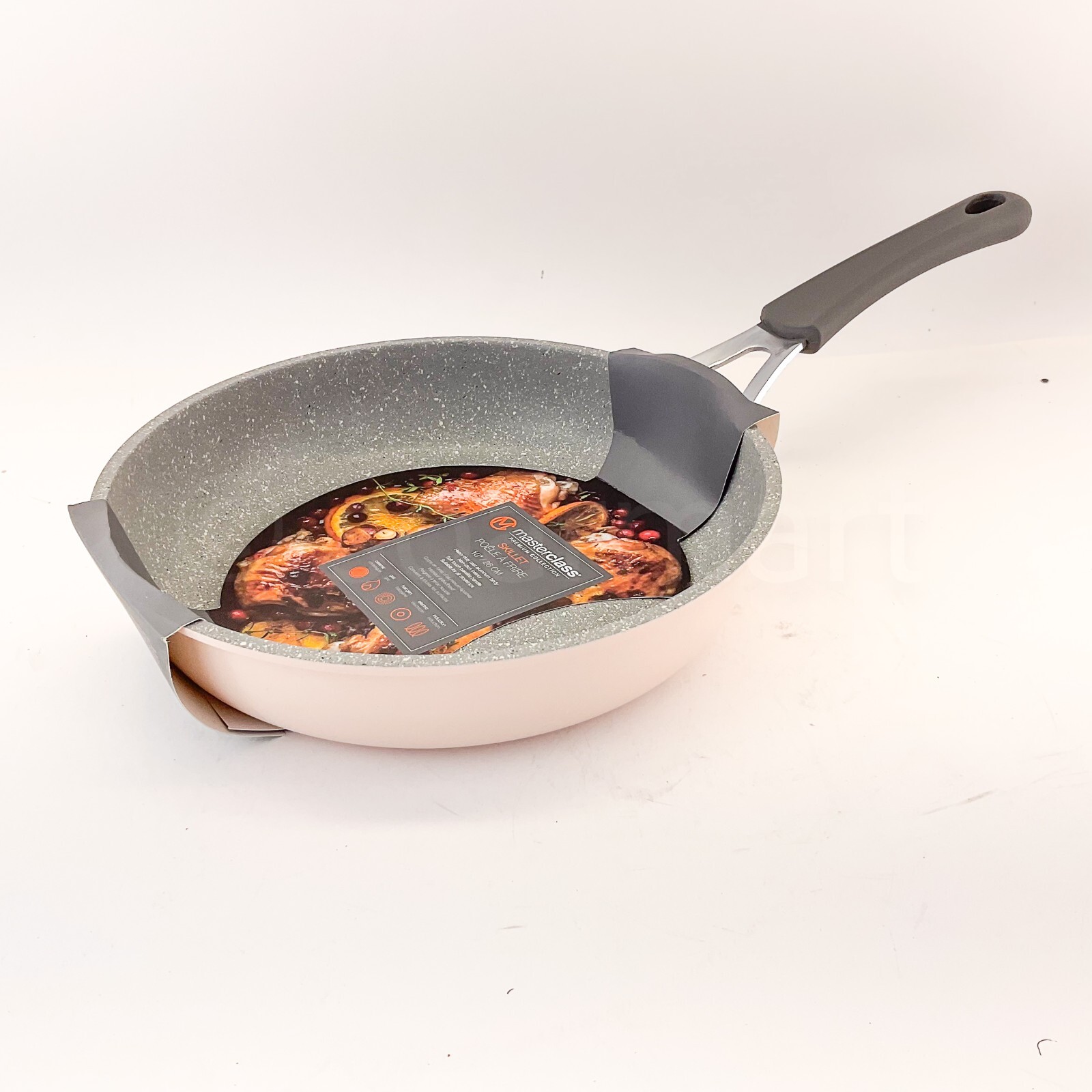Masterclass Premium 10″ Inch Silicone Handle Cookware Frying Pan / Skillet Pink