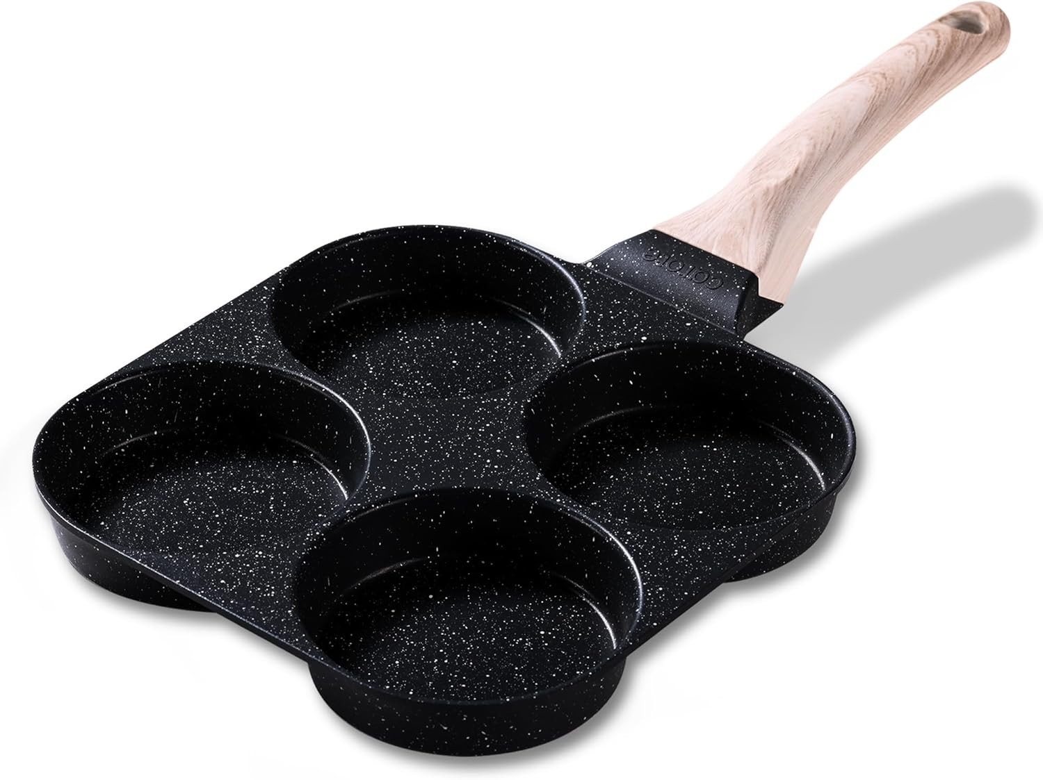 4-Cup Nonstick Granite Egg Pan – Ultimate Healthy Breakfast Skillet in Black