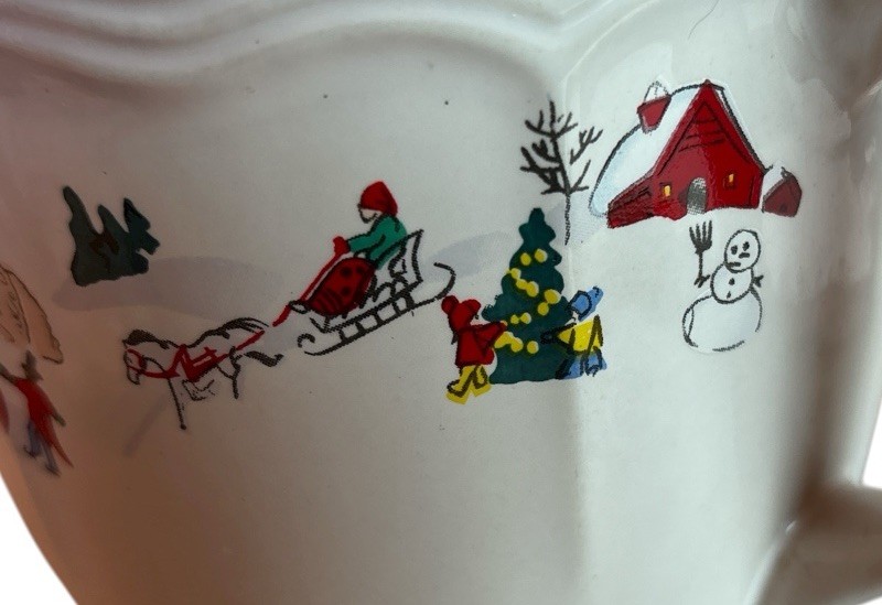 Farberware 1995 White Christmas Tea/Coffee/Chocolate Pot #391