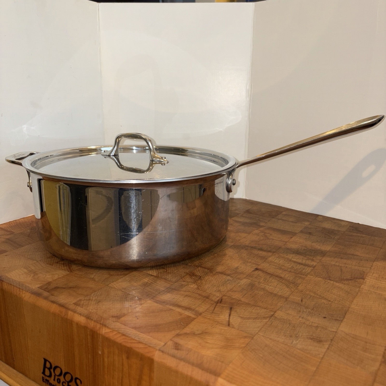 All-Clad Stainless Steel Deep Sauté/Frying Pan/Pot with Lid ~4″ x 11″