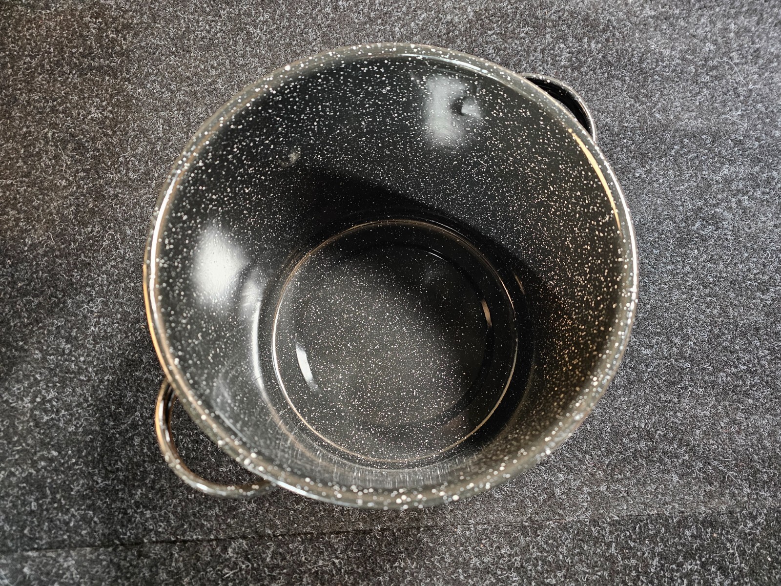 (QTY 2) Granite Ware Porcelain Plus Steel Core 12 Qt Stock Pot w/ Lid Black 6133