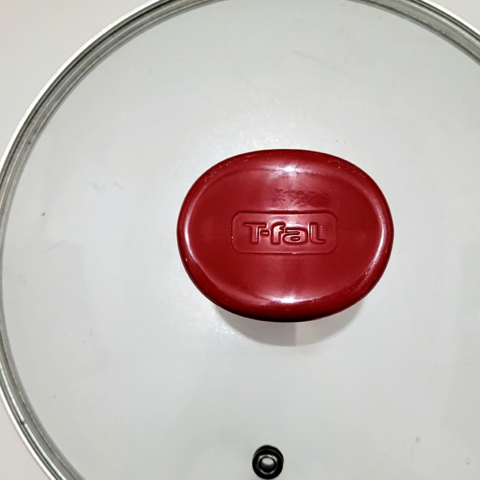T-fal lid Red knob Replacement 10″` Round Vented Clear Glass