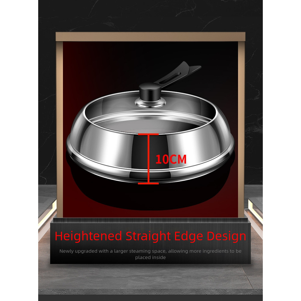 Multi Size Stainless Steel Pot Lid with Tempered Glass and Cool Bakelite Handle