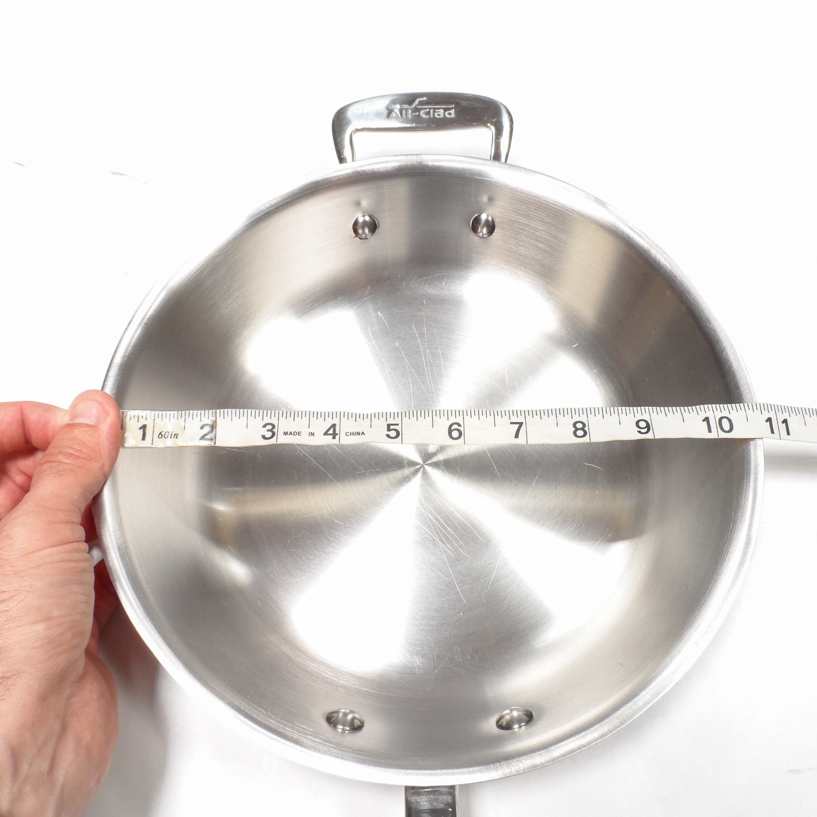 All Clad d7 Made in USA 10″ Stainless Steel Handle Frying Pan Skillet – No Lid