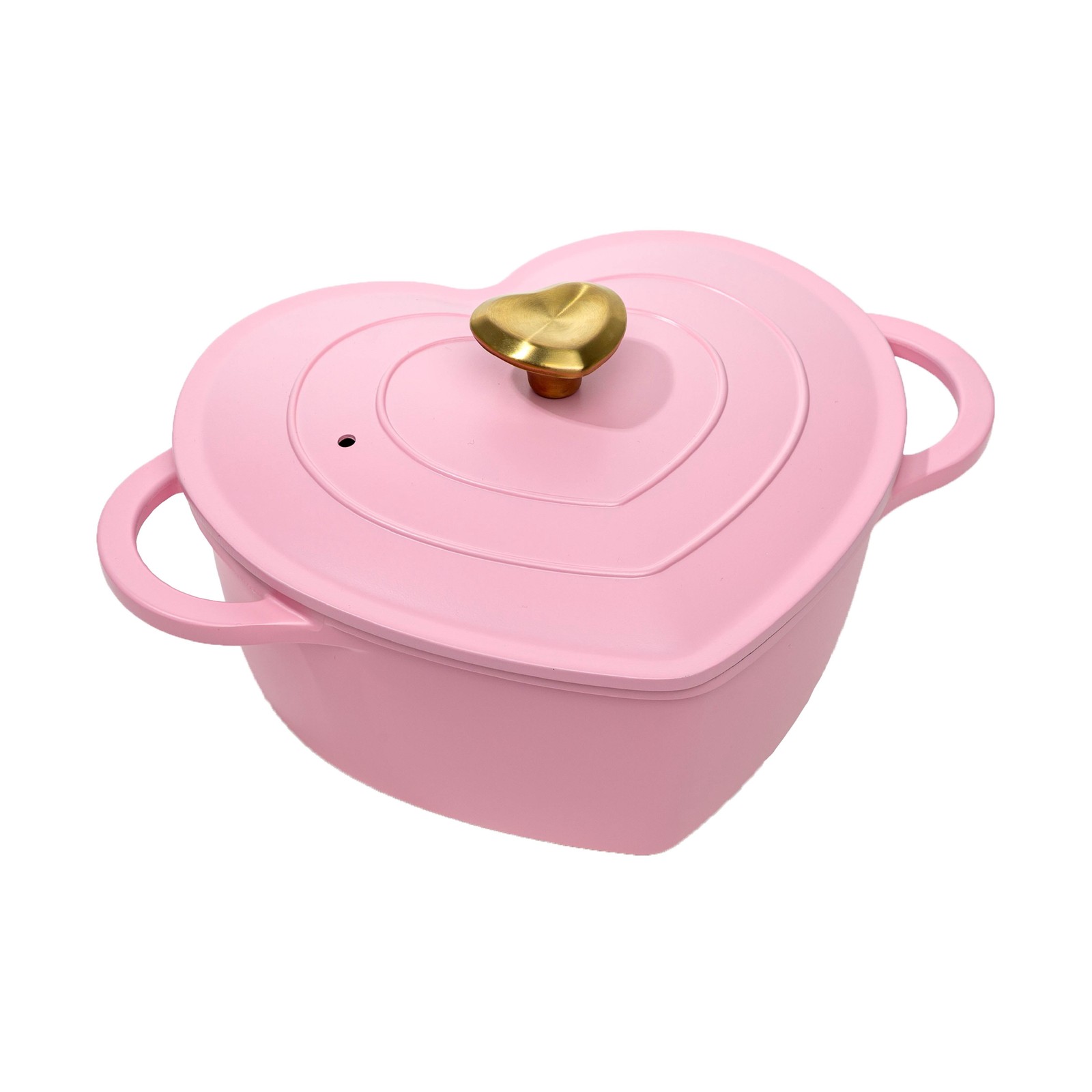 2.2-Quart Ceramic Nonstick Cast Aluminum Heart-shaped Dutch Oven W/ Lid Oven