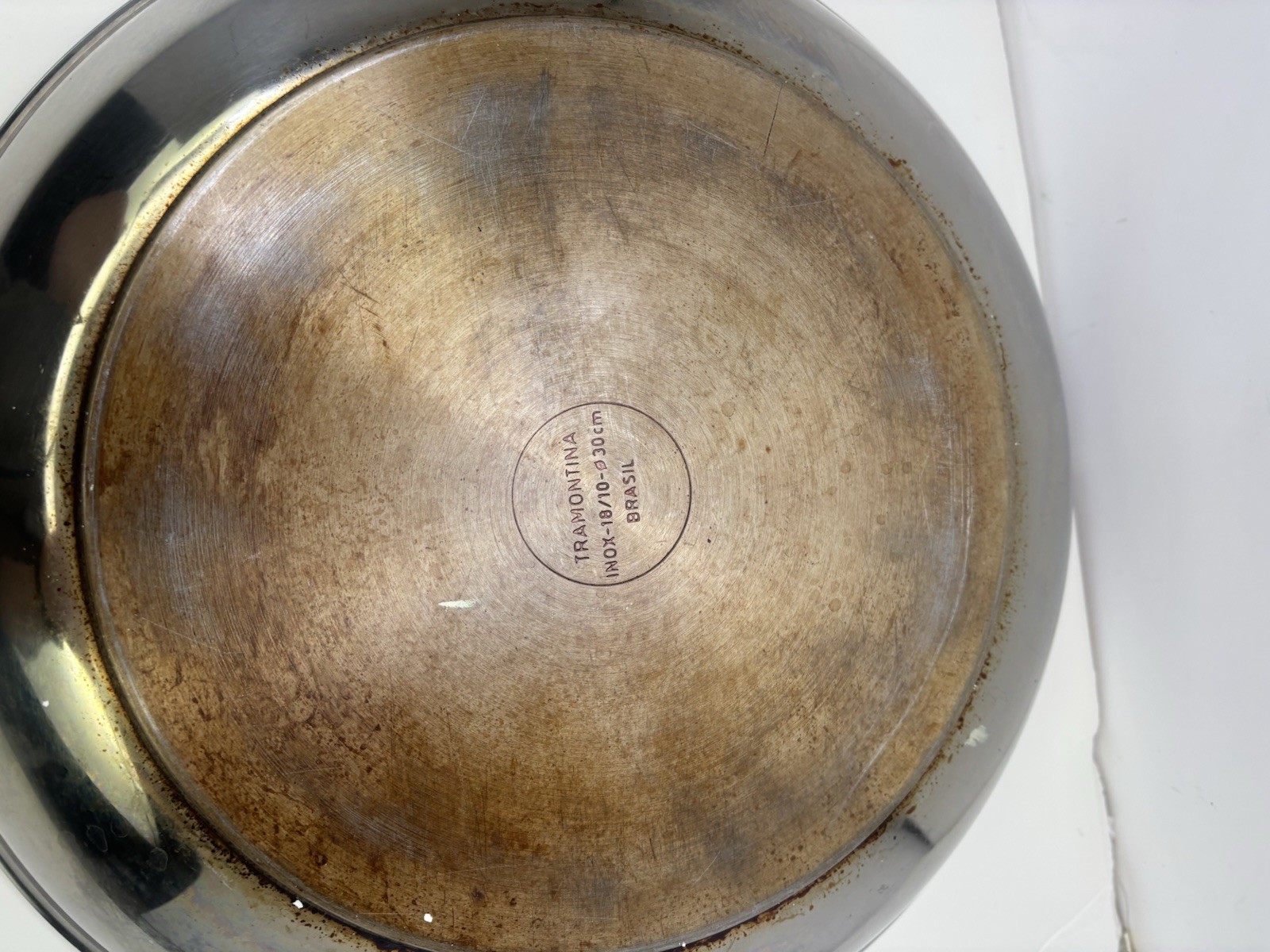 Tramontina INOX 18/10 30cm Stainless Steel Skillet Frying Or Saute Pan Brazil