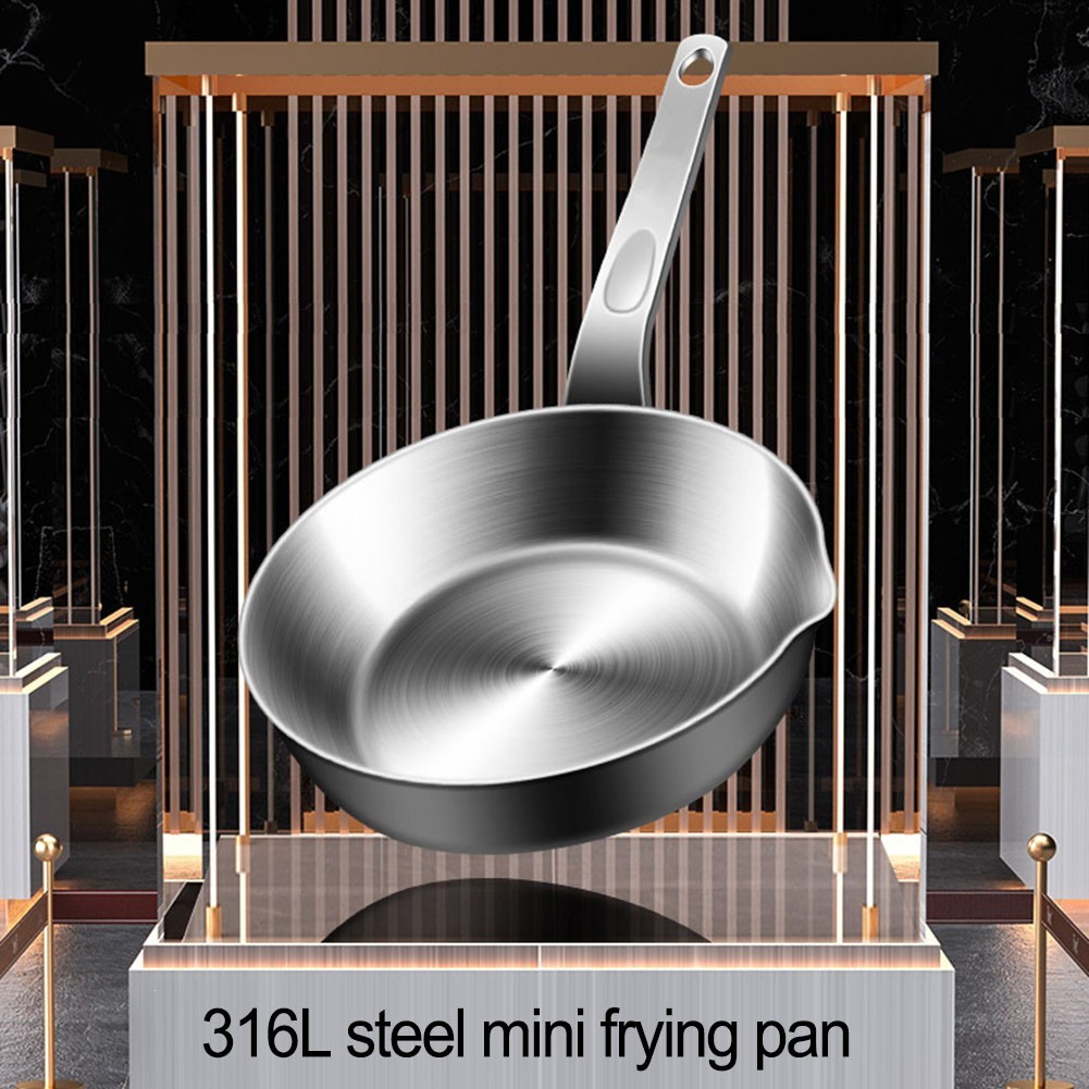 Compact Cooking Pan 316 Stainless Steel for Single Servings and Sauces