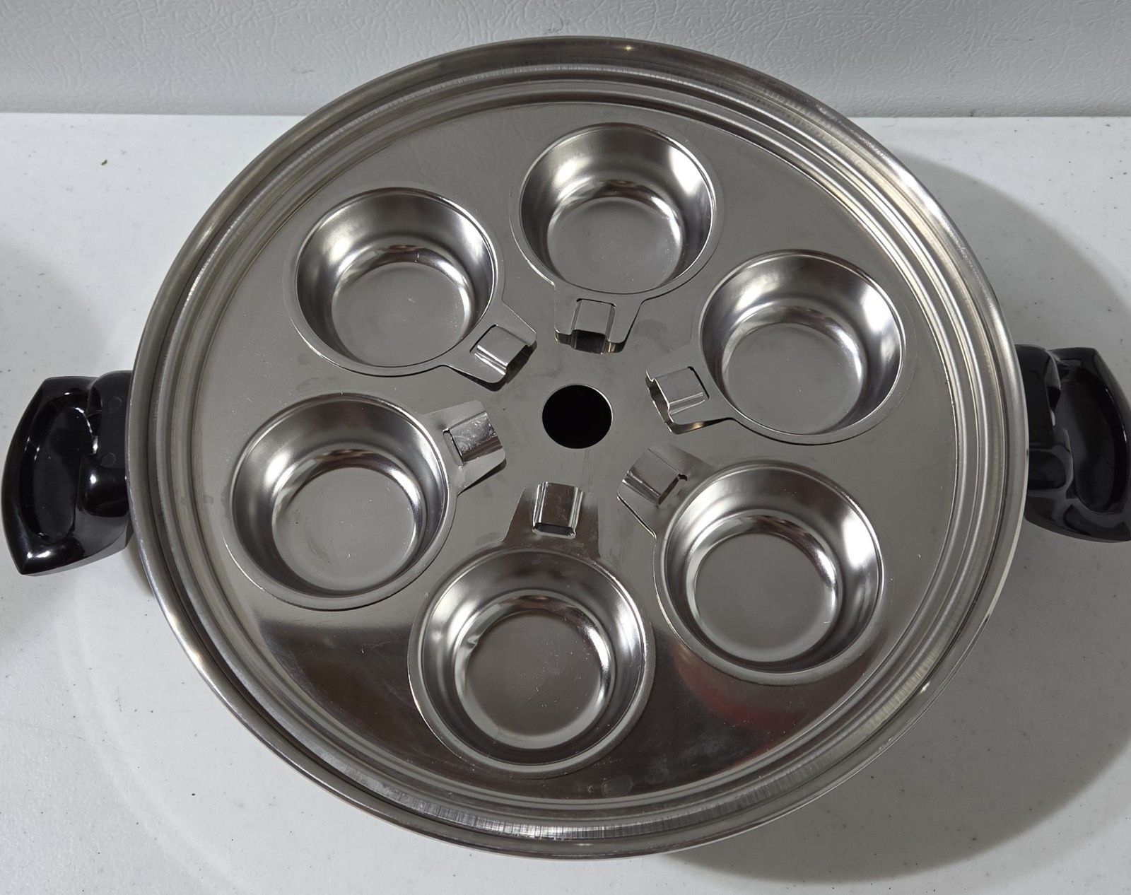 Vintage Permanent Multi-Core Stainless Steel 6 qt Stock Pot wt Egg Poacher (448)