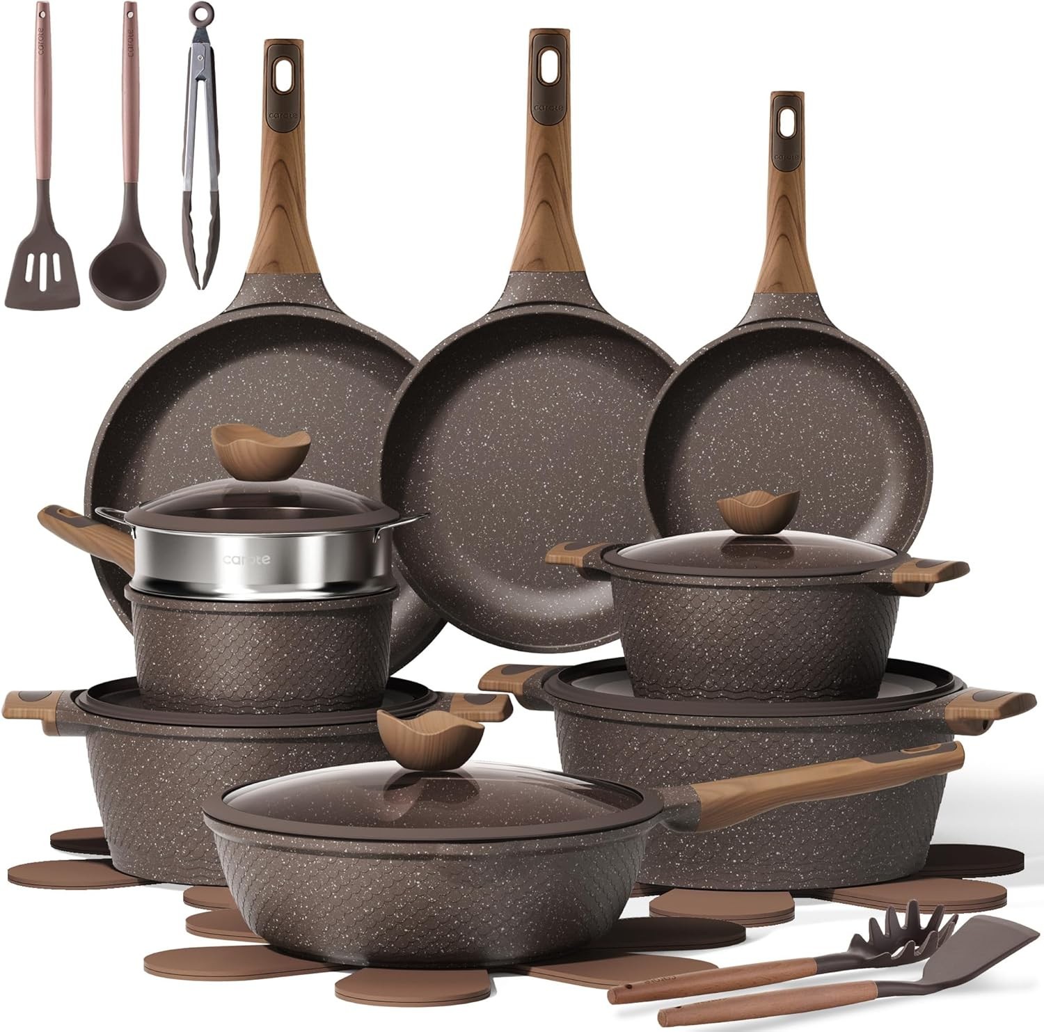 26PCS Pots and Pans Set Non Stick, Cookware Set Pots and Pans Induction Cook …